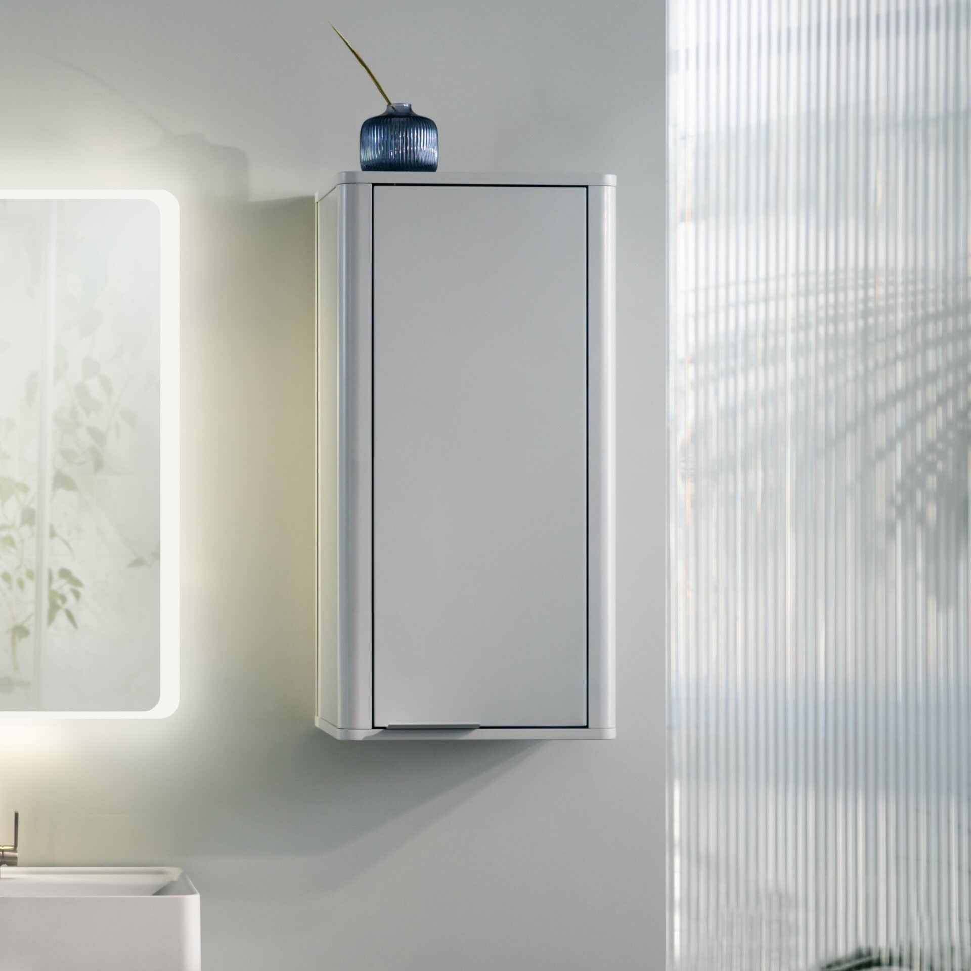 BADEDU SORA Hängeschrank 40 cm breit, Weiß matt BADEDU SORA Hängeschrank 40 cm breit, Weiß matt