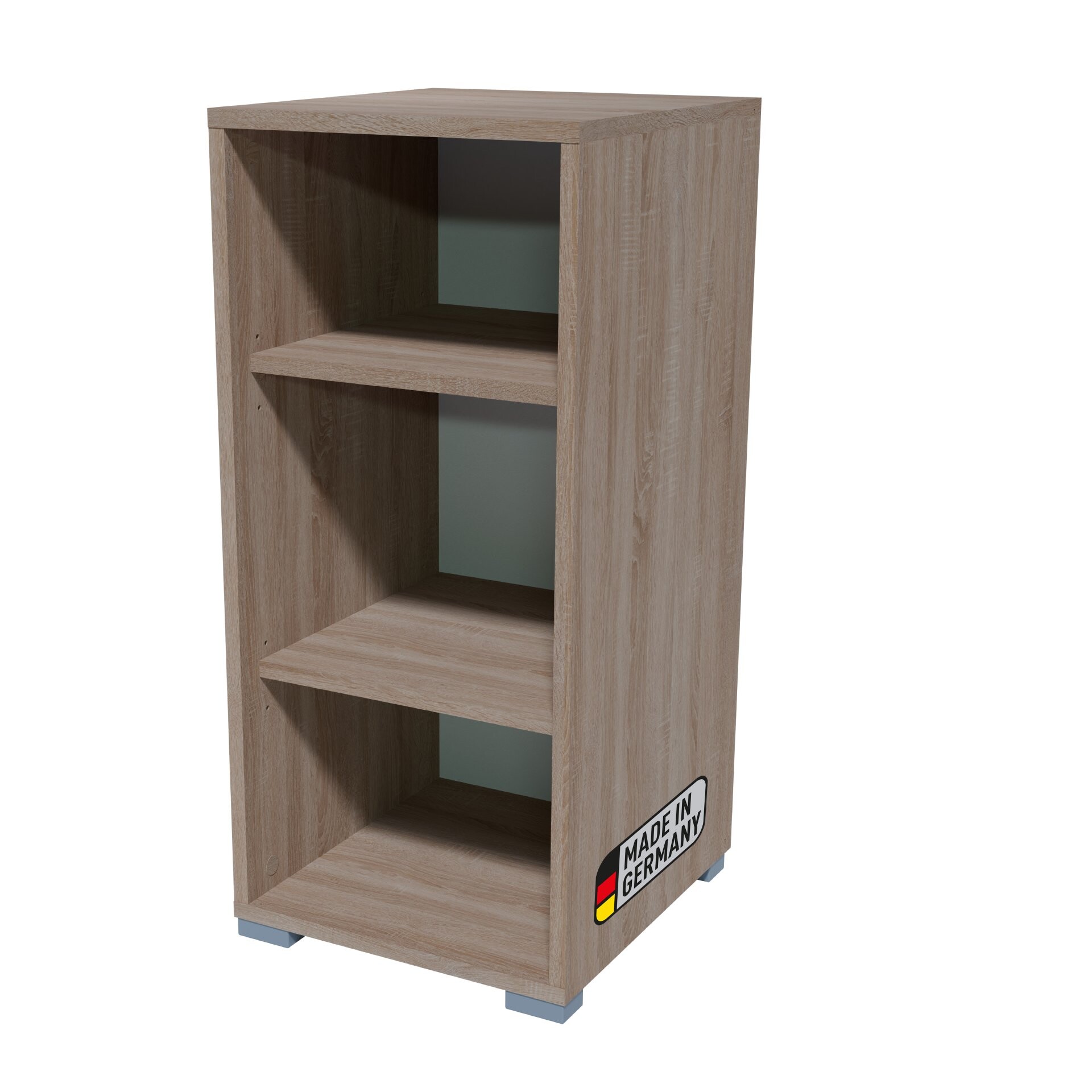 BADEDU VEER Regal 35 cm breit, Braun, 3 Fächer