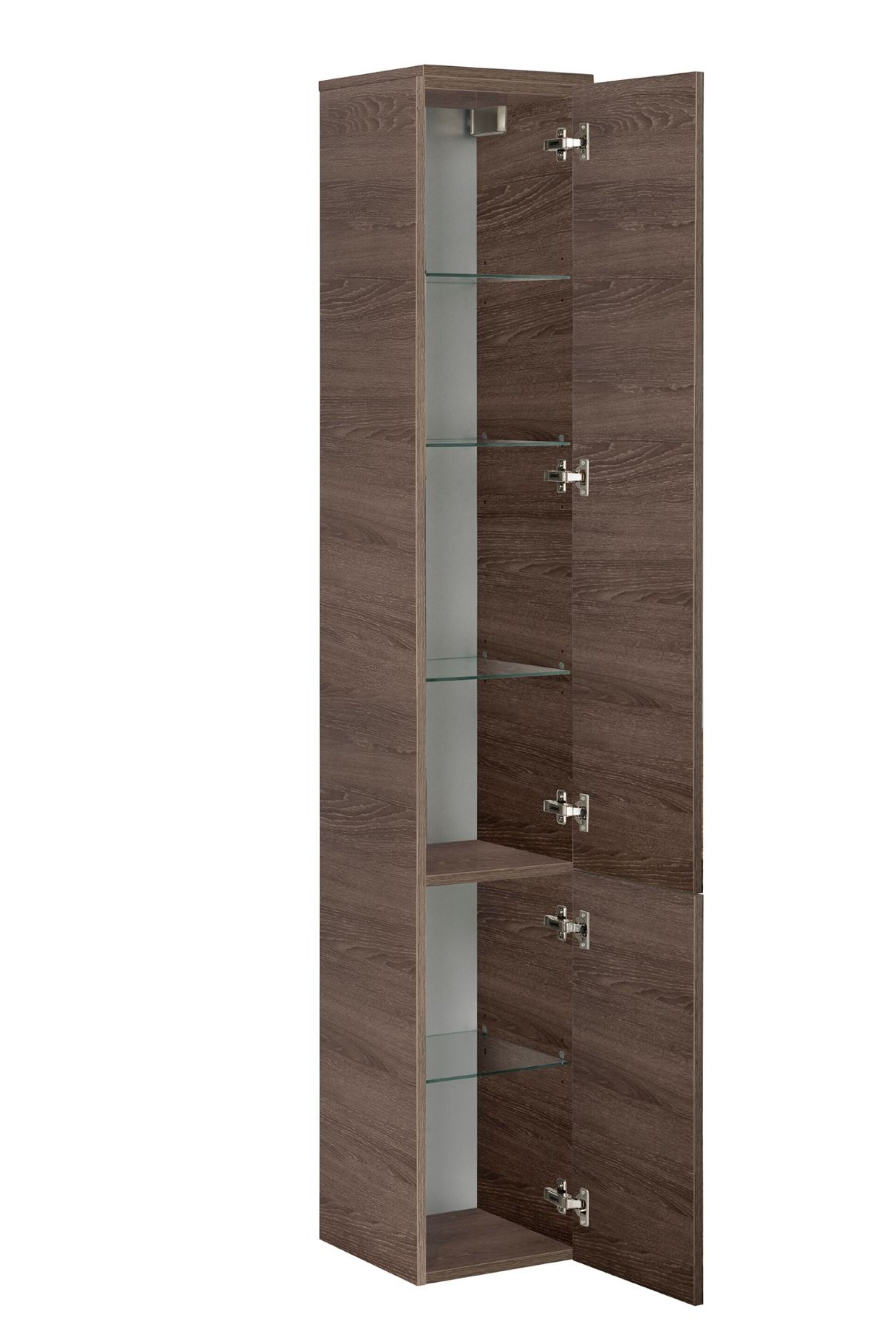 Lanzet Hochschrank 30 cm, rechts, Dunkelbraun