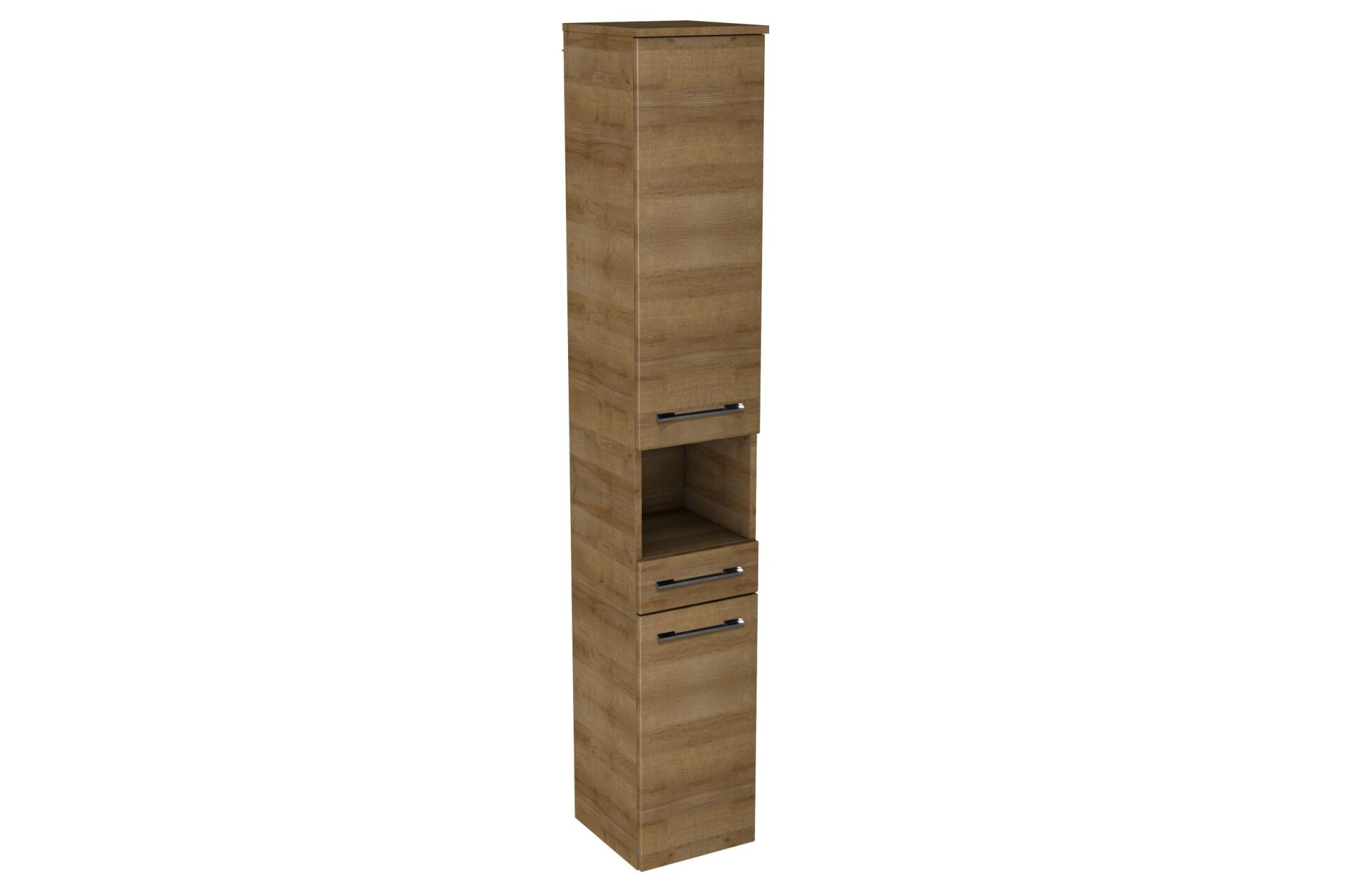 Lanzet Hochschrank mit Nische 30 cm, rechts, Hellbraun