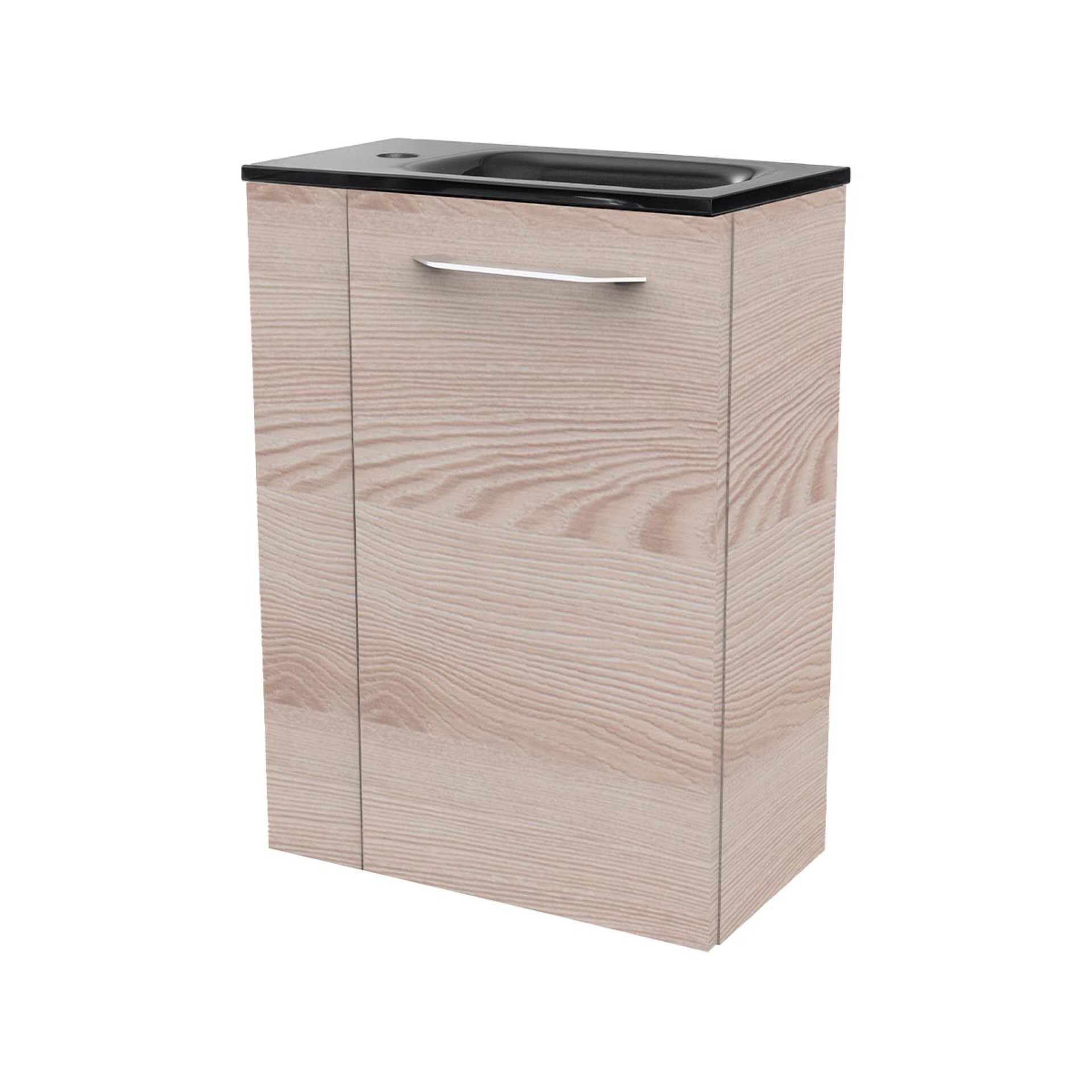 Fackelmann SBC B. CLEVER Gäste WC Set 2-teilig 45 cm, Braun hell, rechts,  Glas Anthrazit Fackelmann SBC B. CLEVER Gäste WC Set 2-teilig 45 cm, Braun hell, rechts,  Glas Anthrazit