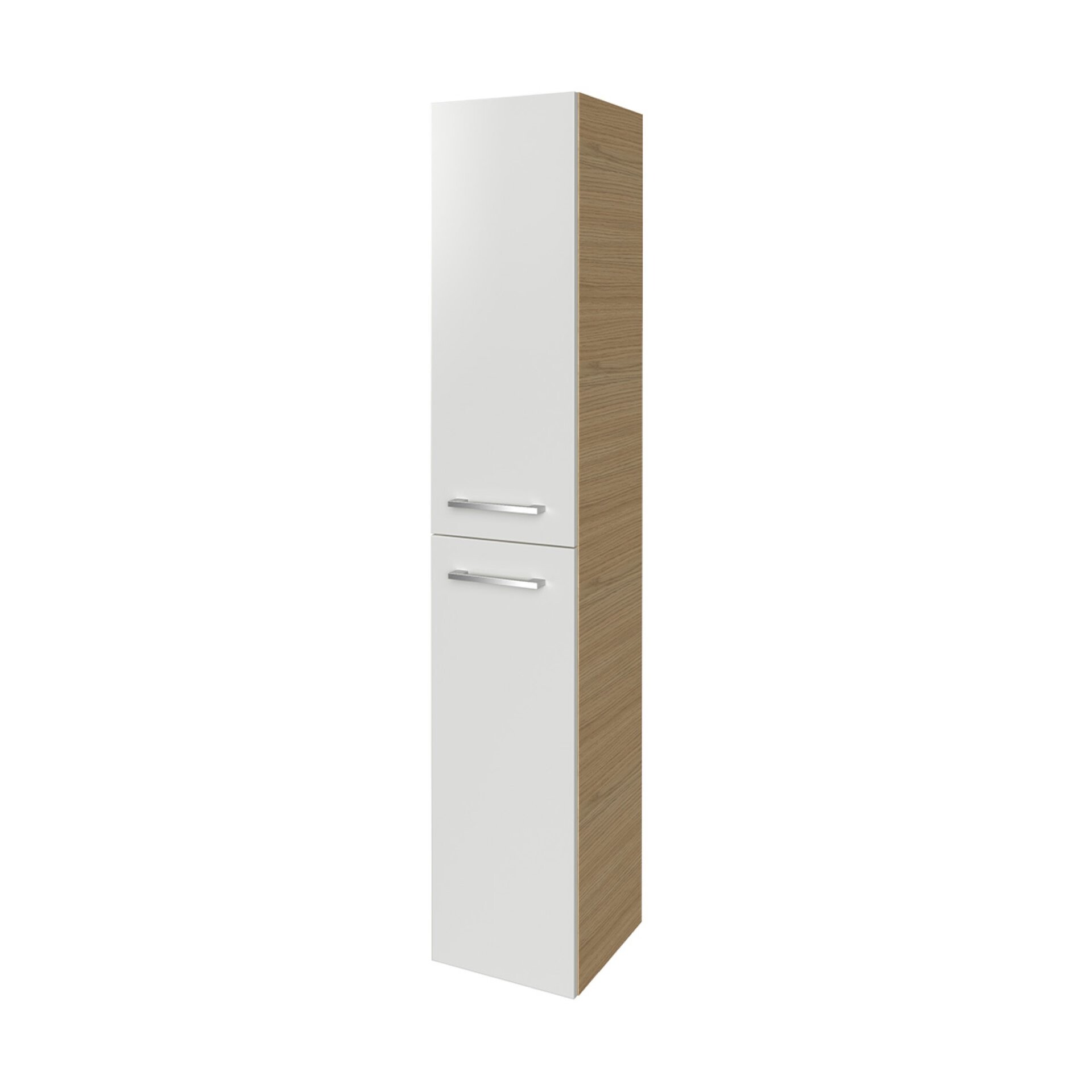 Fackelmann B.STYLE Hochschrank rechts, 30 cm breit, Weiß/Braun Fackelmann B.STYLE Hochschrank rechts, 30 cm breit, Weiß/Braun