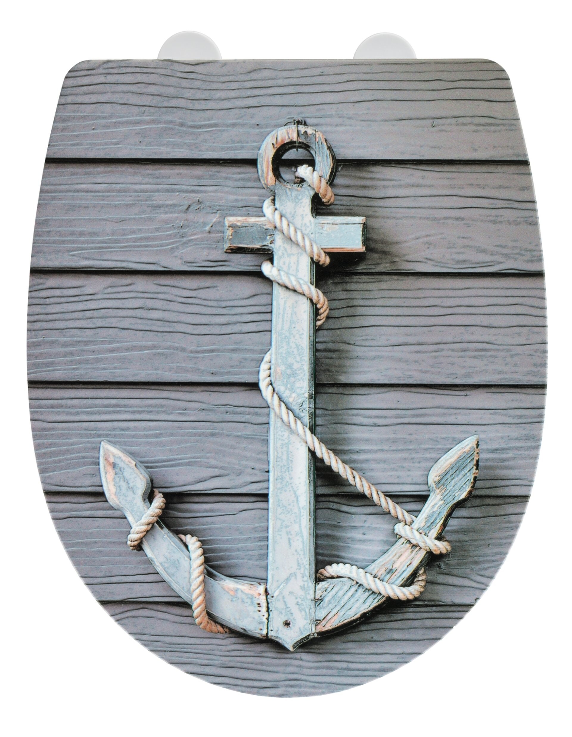 WENKO ROPE WC-Sitz, Grau, Thermoplast