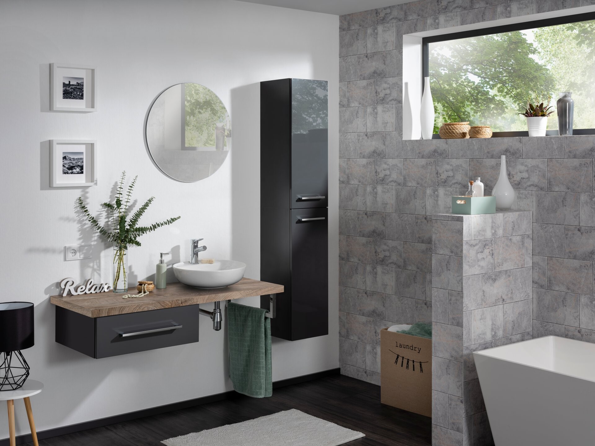 Fackelmann HYPE 3.0 Hochschrank 30cm, Schwarz/Anthrazit Fackelmann HYPE 3.0 Hochschrank 30cm, Schwarz/Anthrazit