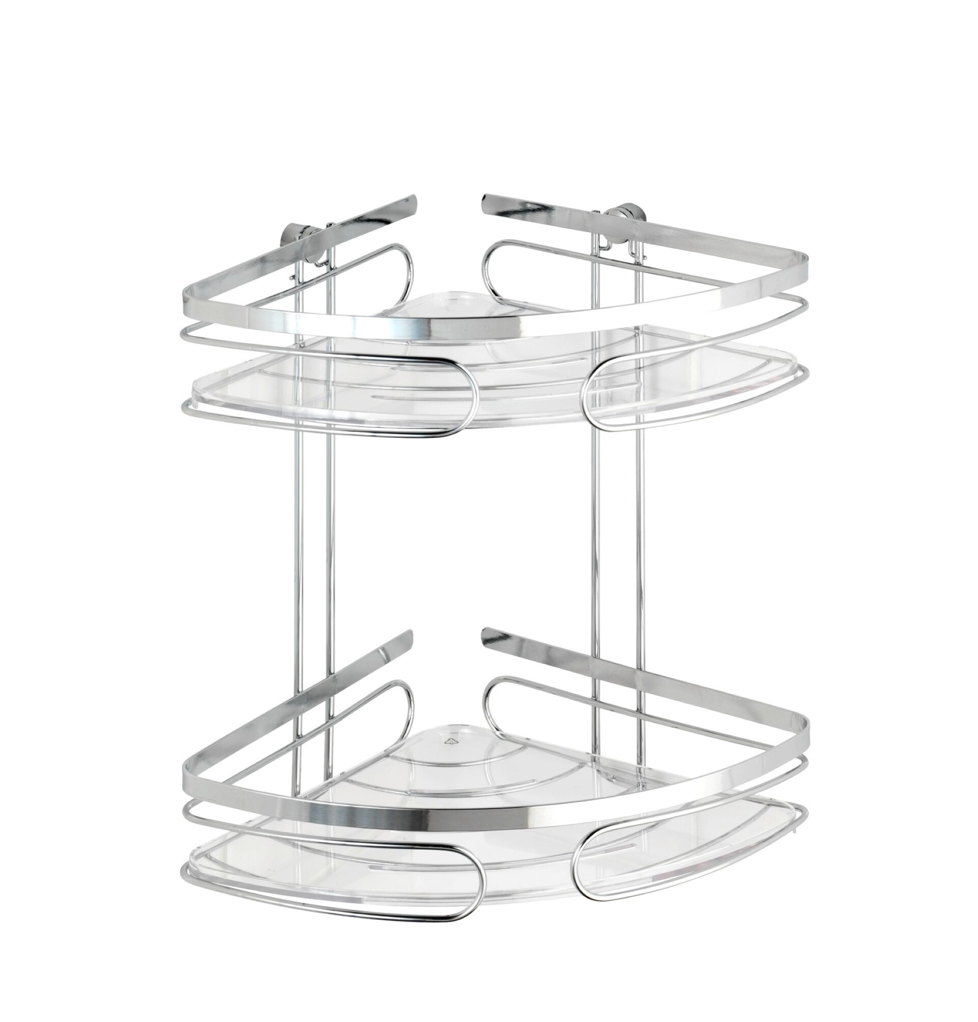 WENKO PREMIUM Dusch Eckablage, Chrom, 2 Etagen, Edelstahl rostfrei