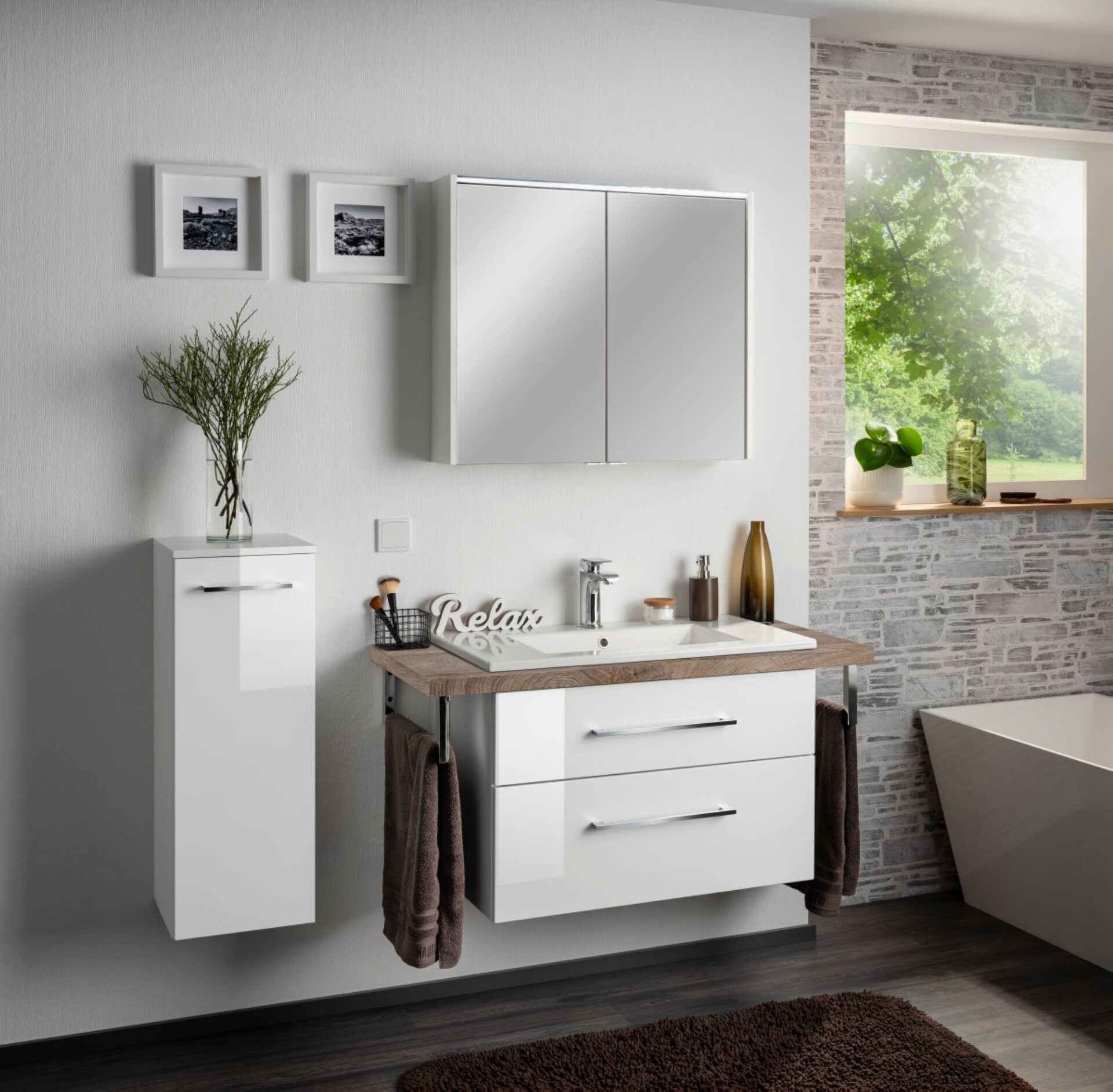 Fackelmann HYPE 3.0 Keramikbecken 80 cm, Weiß Fackelmann HYPE 3.0 Keramikbecken 80 cm, Weiß