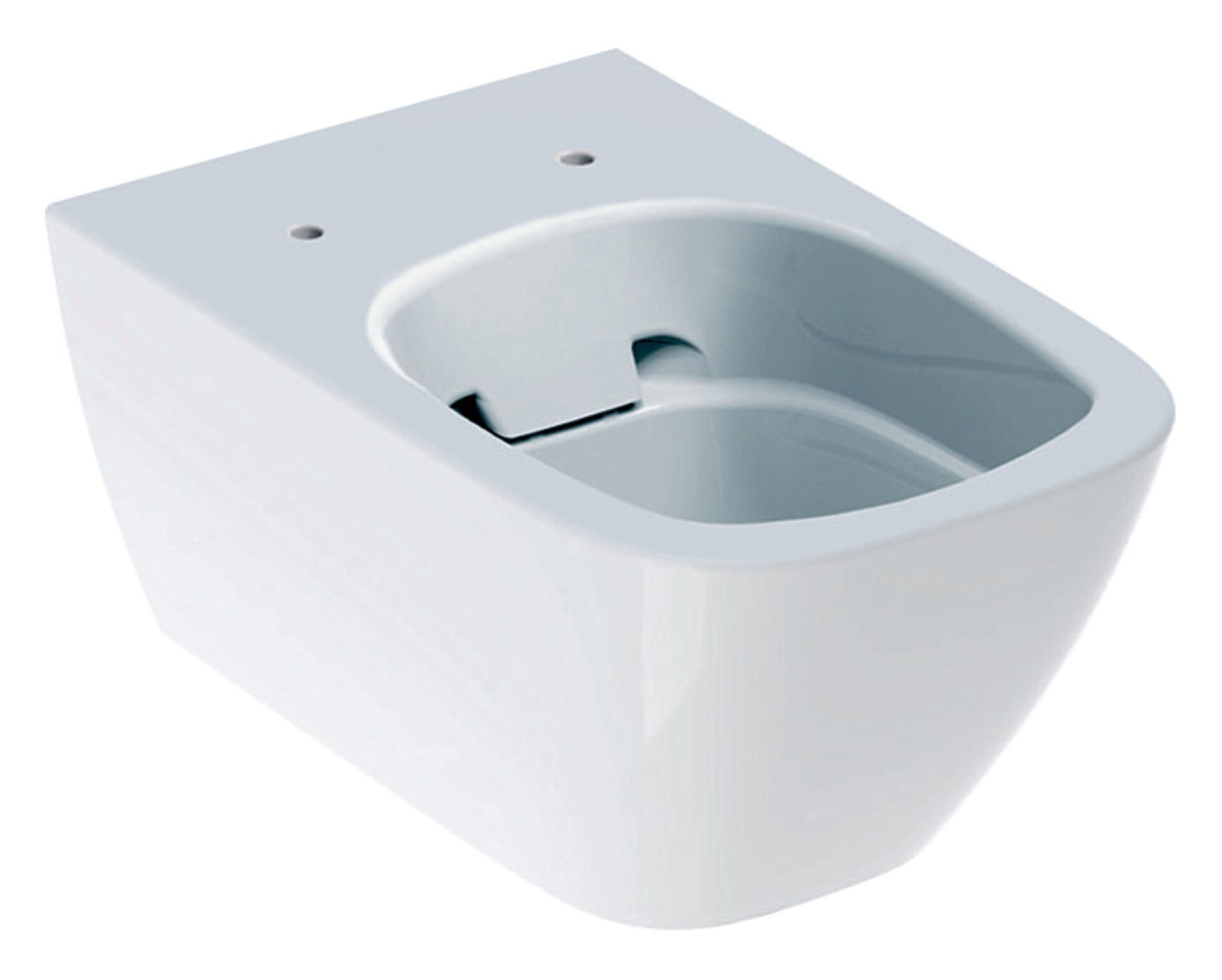 GEBERIT SMYLE SQUARE Tiefspül-WC, Weiß, spülrandlos, wandhängend, geschlossene Form, KeraTect GEBERIT SMYLE SQUARE Tiefspül-WC, Weiß, spülrandlos, wandhängend, geschlossene Form, KeraTect