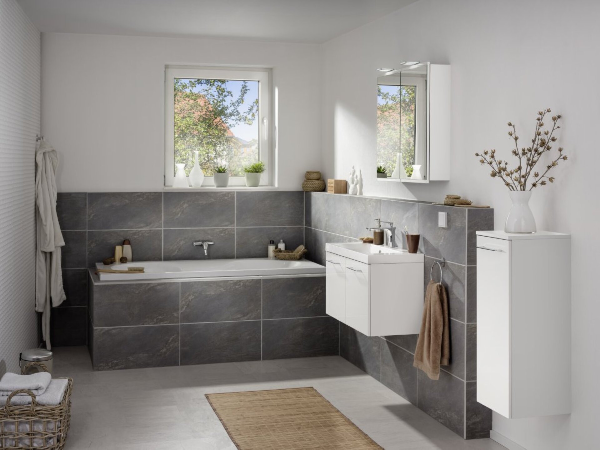 Fackelmann LIMA Waschtischunterschrank 80 cm, Weiß Fackelmann LIMA Waschtischunterschrank 80 cm, Weiß