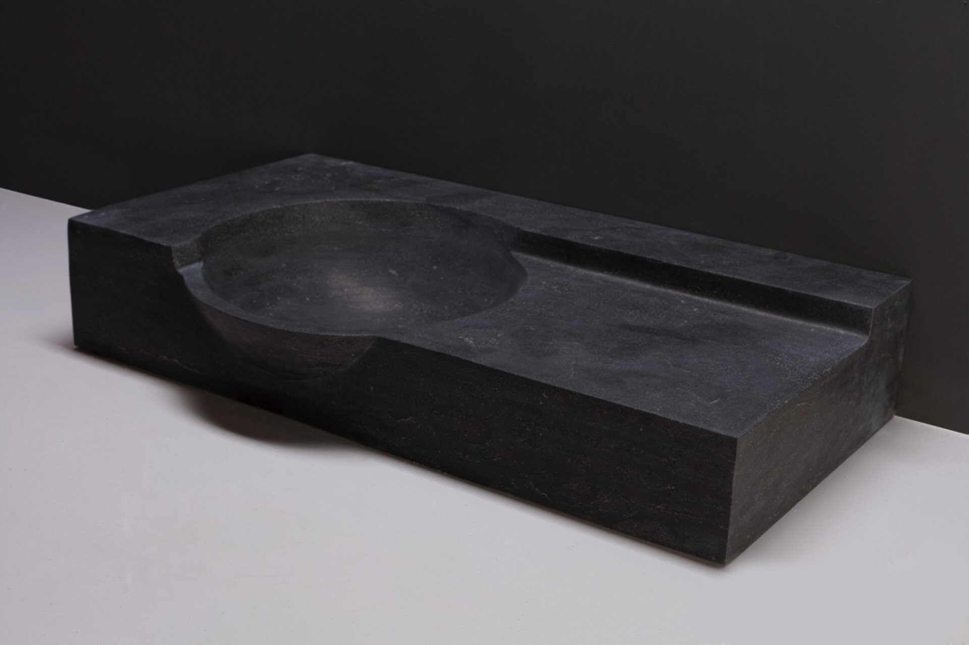 Waschbecken Naturstein LAGUNA (80 cm) Bluestone, ohne Hahnloch, 100079 Waschbecken Naturstein LAGUNA (80 cm) Bluestone, ohne Hahnloch, 100079