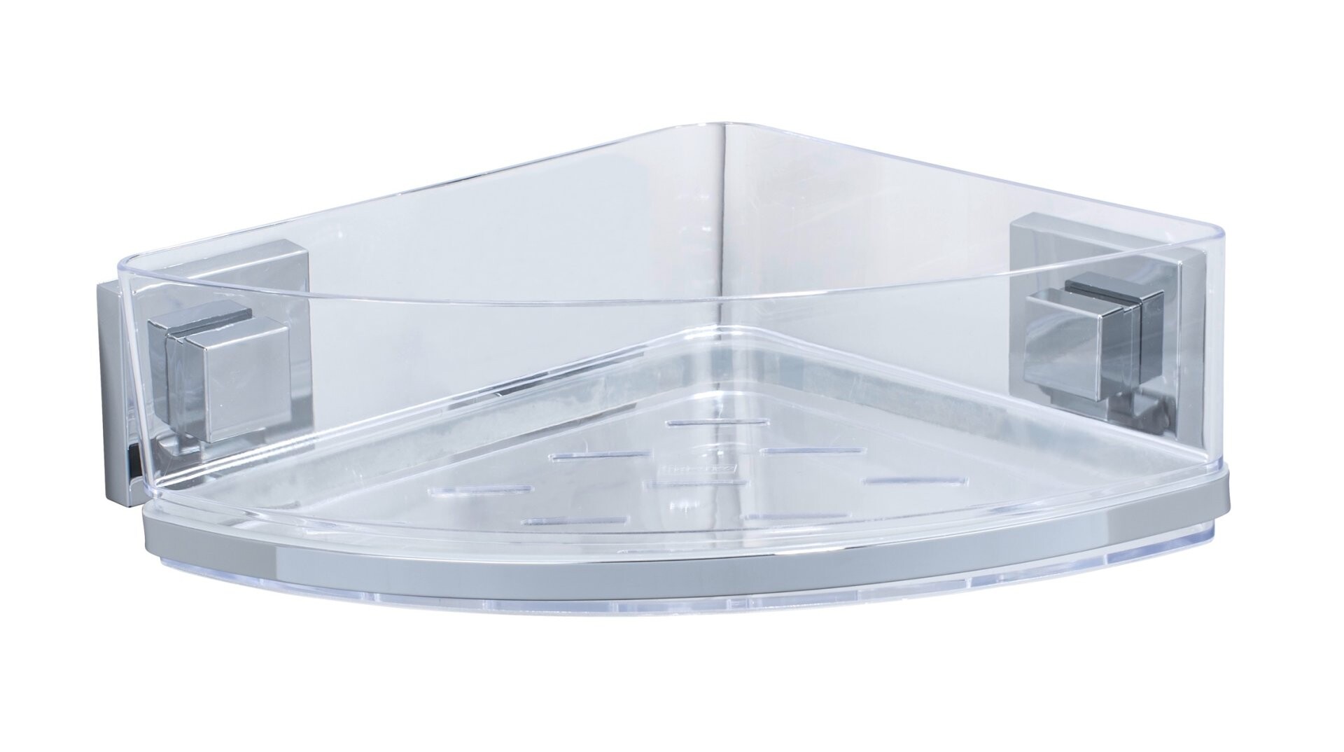 WENKO QUADRO Dusch Eckablage, Edelstahl, Befestigen ohne bohren, Vacuum-Loc®