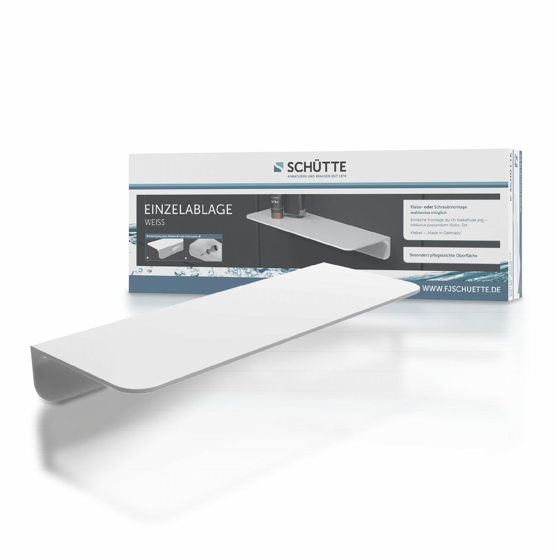 Schütte Duschablage, Weiß, zum Kleben Schütte Duschablage, Weiß, zum Kleben