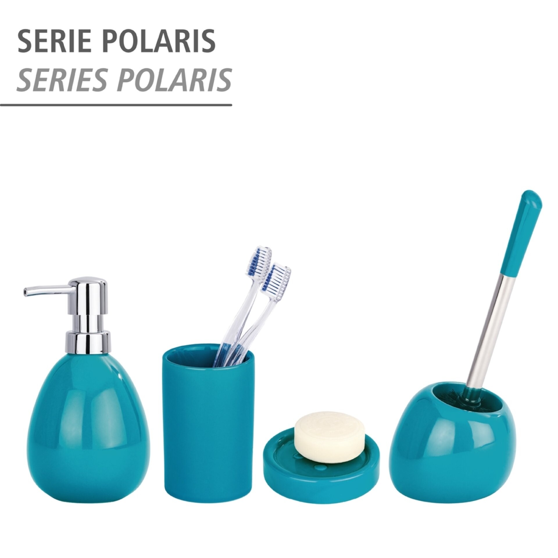 WENKO POLARIS WC-Garnitur, Blau, Keramik