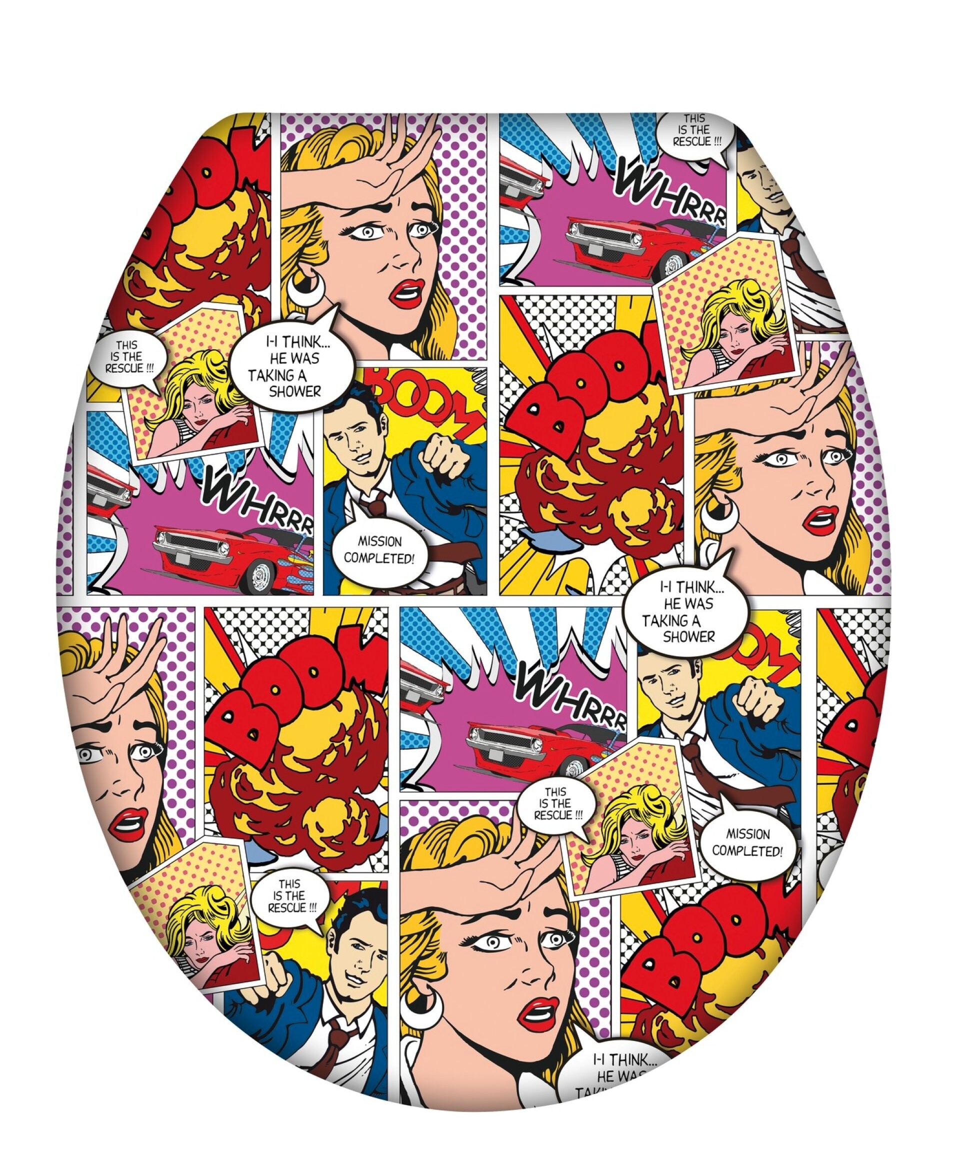 WENKO POP-ART WC-Sitz, Duroplast, mit Absenkautomatik