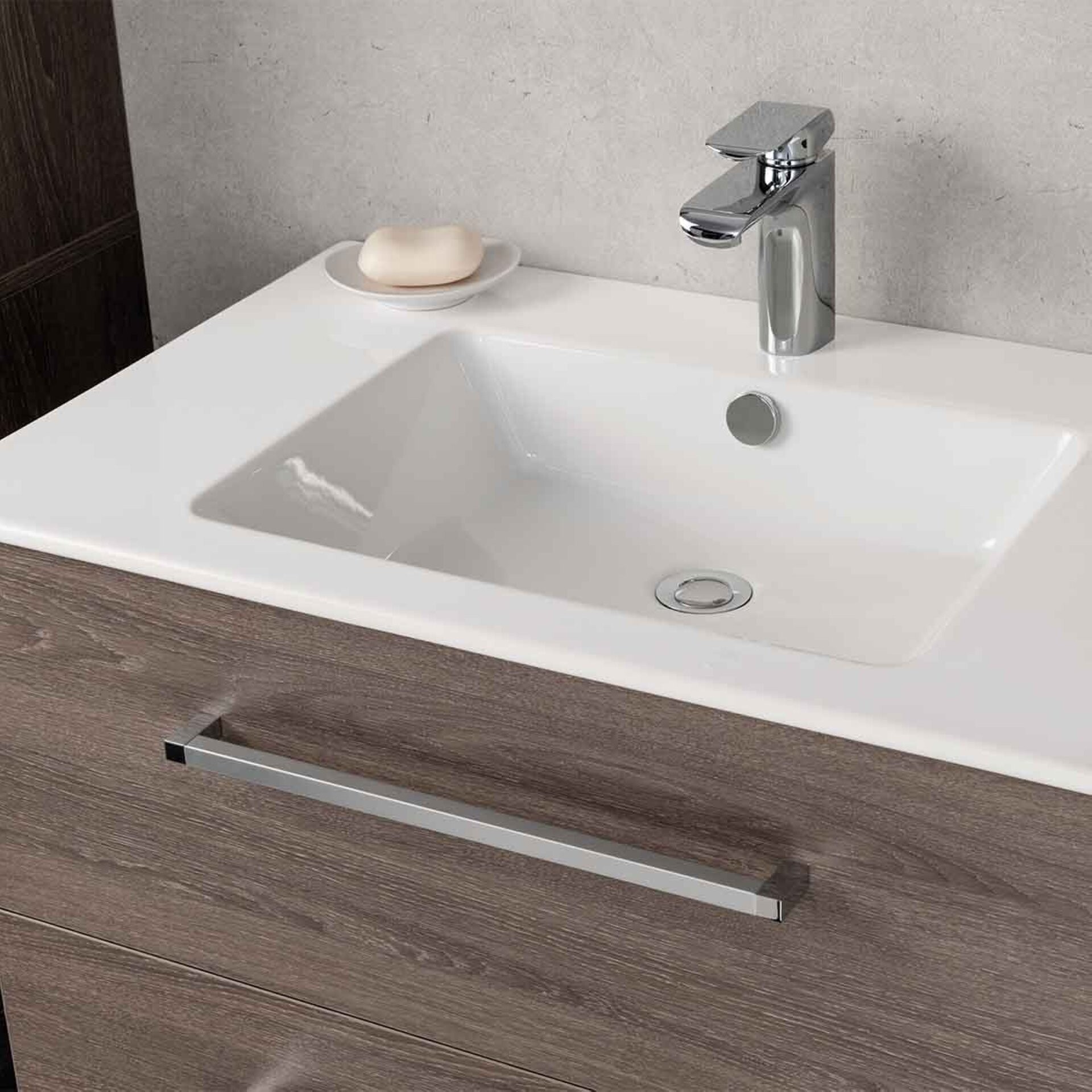Fackelmann KERA Waschbecken 81 cm aus Keramik, Weiß Fackelmann KERA Waschbecken 81 cm aus Keramik, Weiß