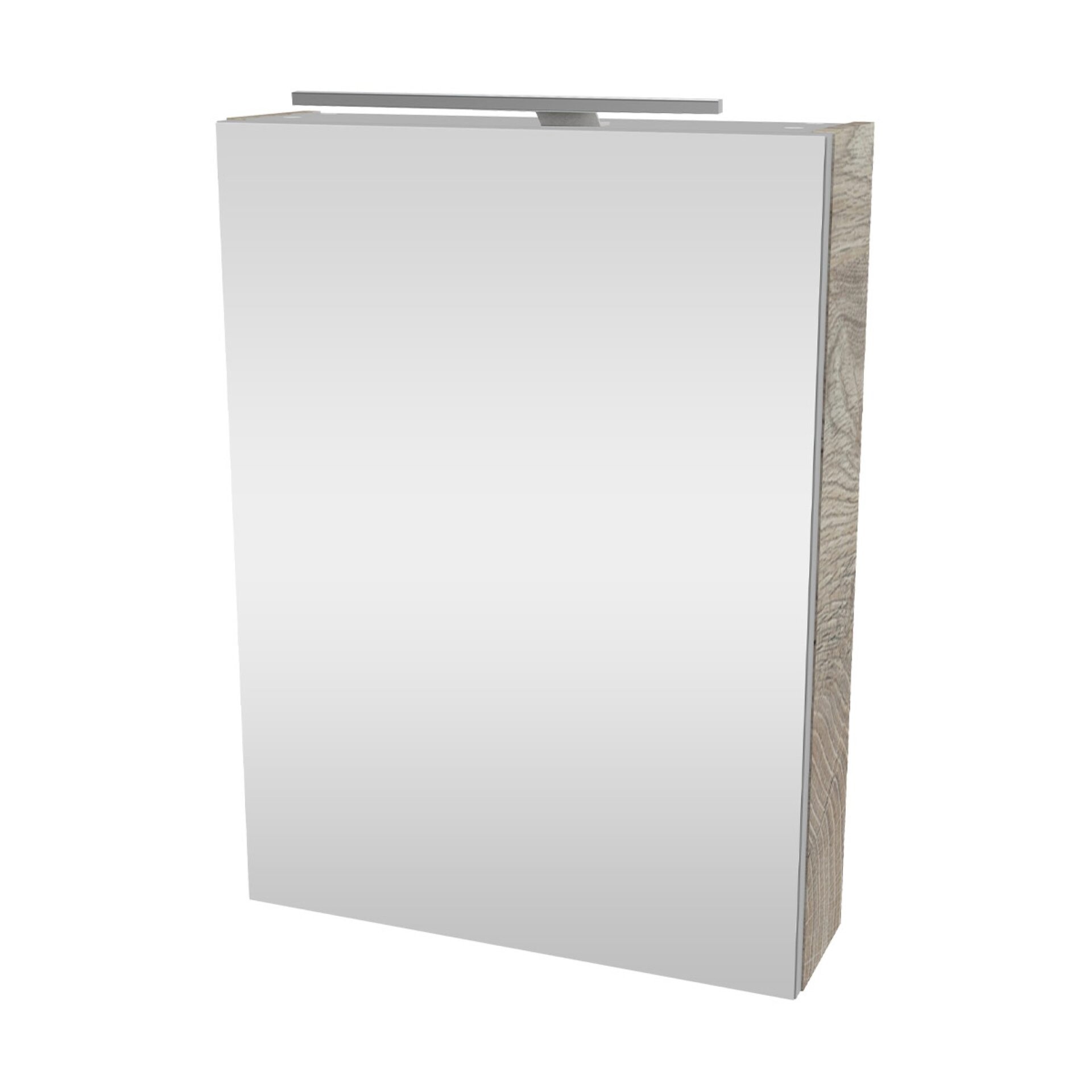 Fackelmann SBC STANFORD Gäste-WC Spiegelschrank 50 cm, Braun hell, links Fackelmann SBC STANFORD Gäste-WC Spiegelschrank 50 cm, Braun hell, links