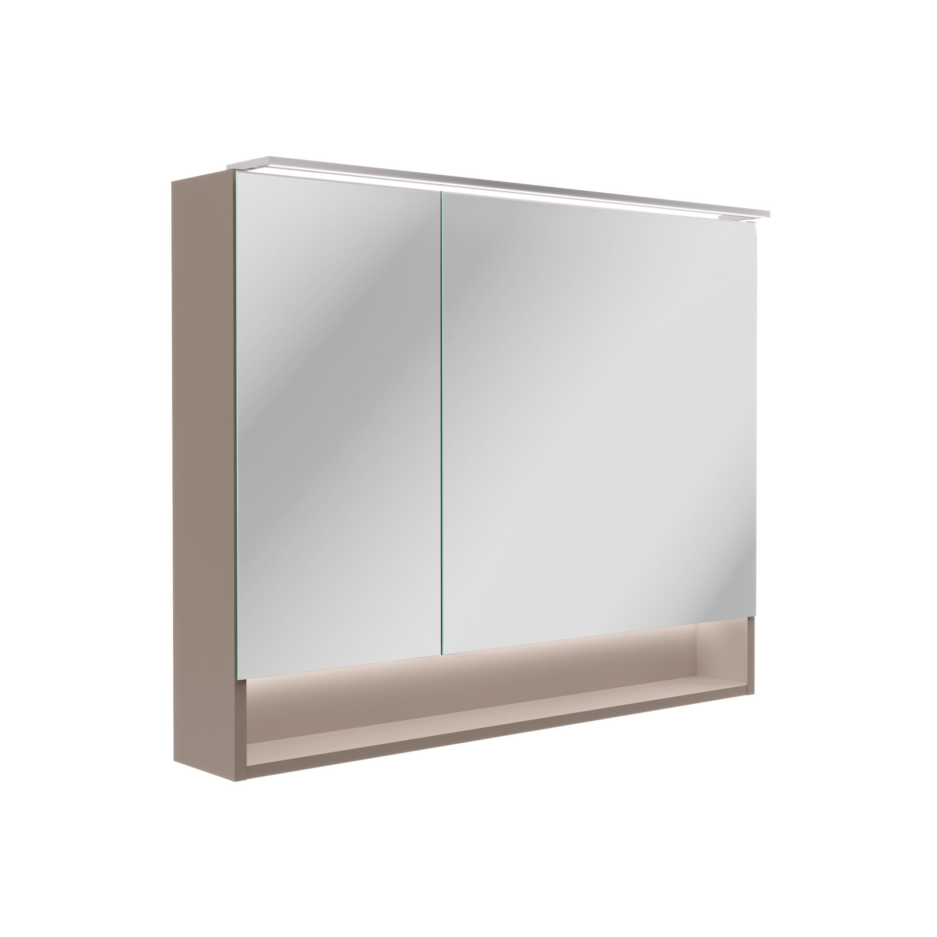 Fackelmann B.PARIS LED-Spiegelschrank 90 cm breit, Grau