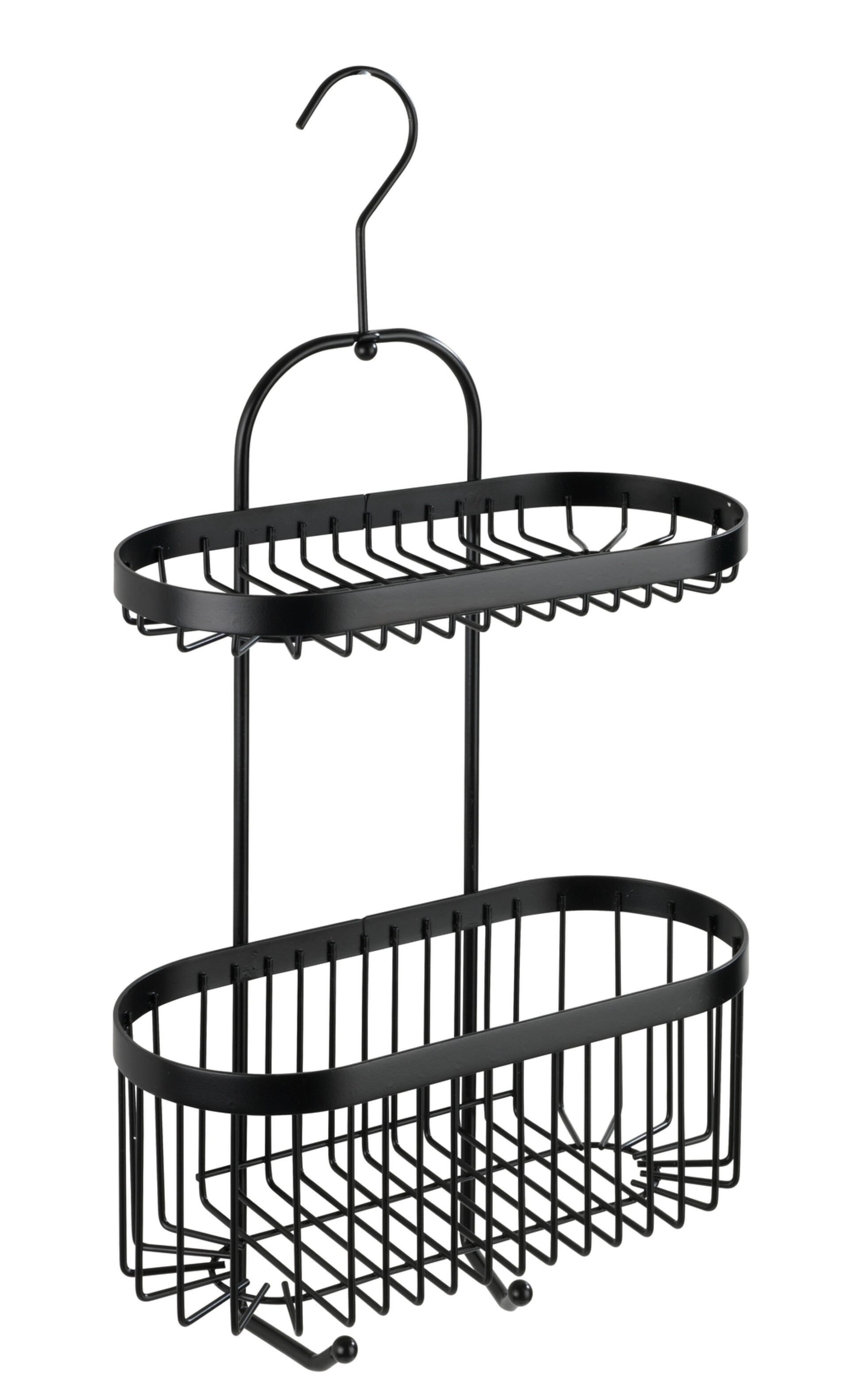 WENKO CLASSIC PLUS Duschablage, Schwarz, 2 Etagen
