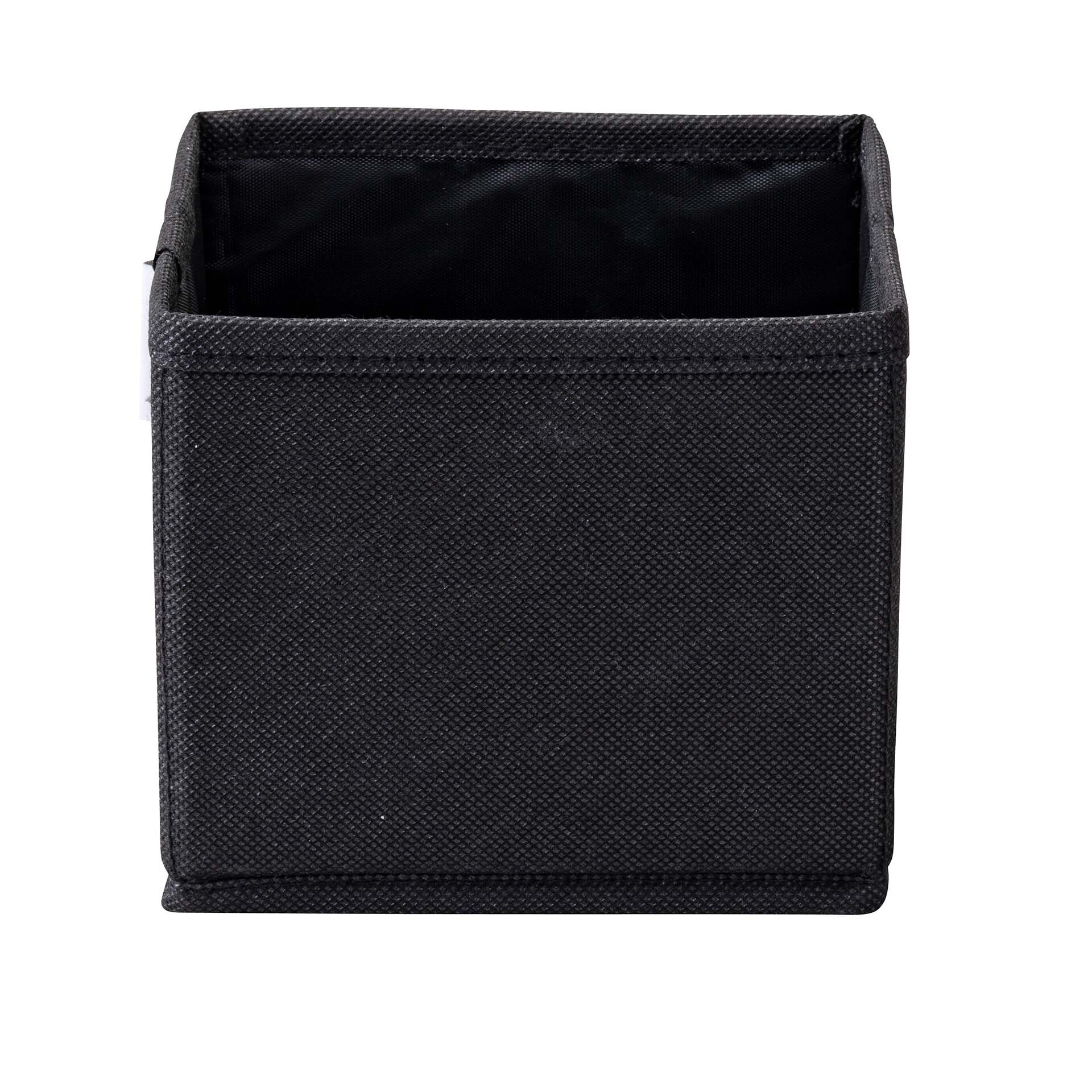 Fackelmann Aufbewahrungskorb 14 cm, Schwarz, faltbar Fackelmann Aufbewahrungskorb 14 cm, Schwarz, faltbar