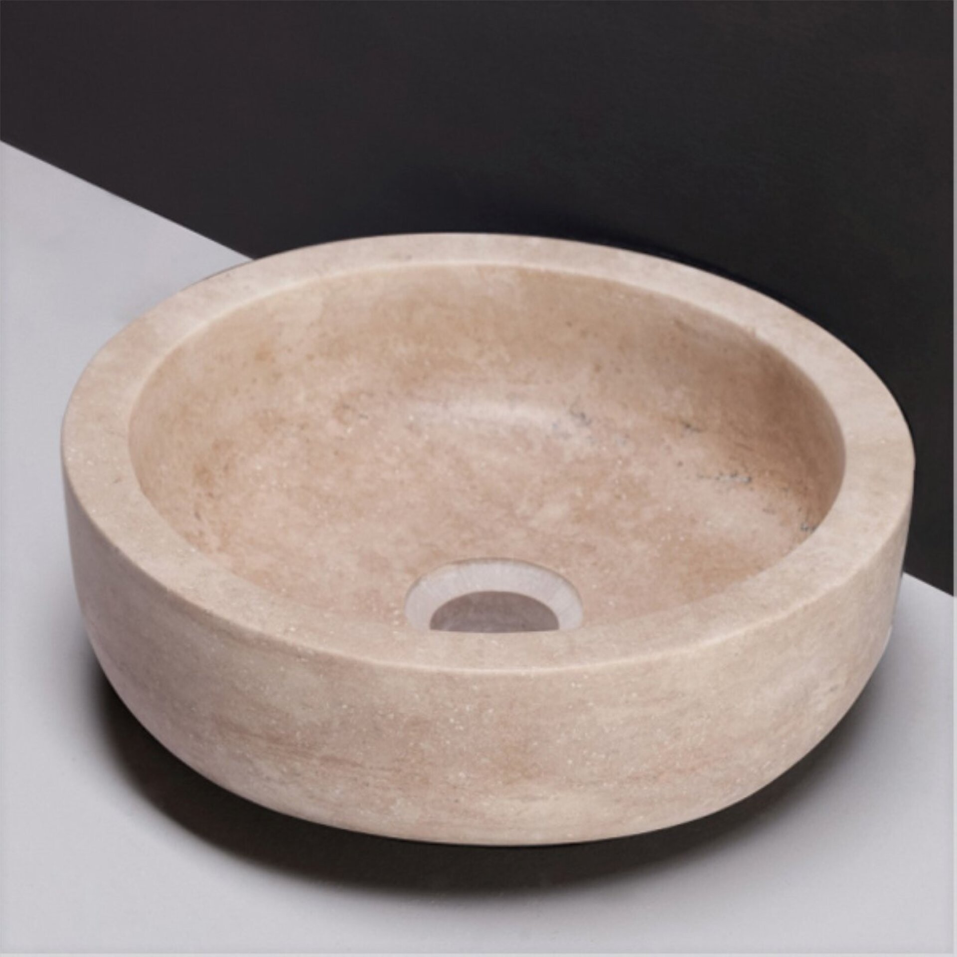 Waschbecken Naturstein VERONA XS (30 cm) Travertin, 100365 Waschbecken Naturstein VERONA XS (30 cm) Travertin, 100365