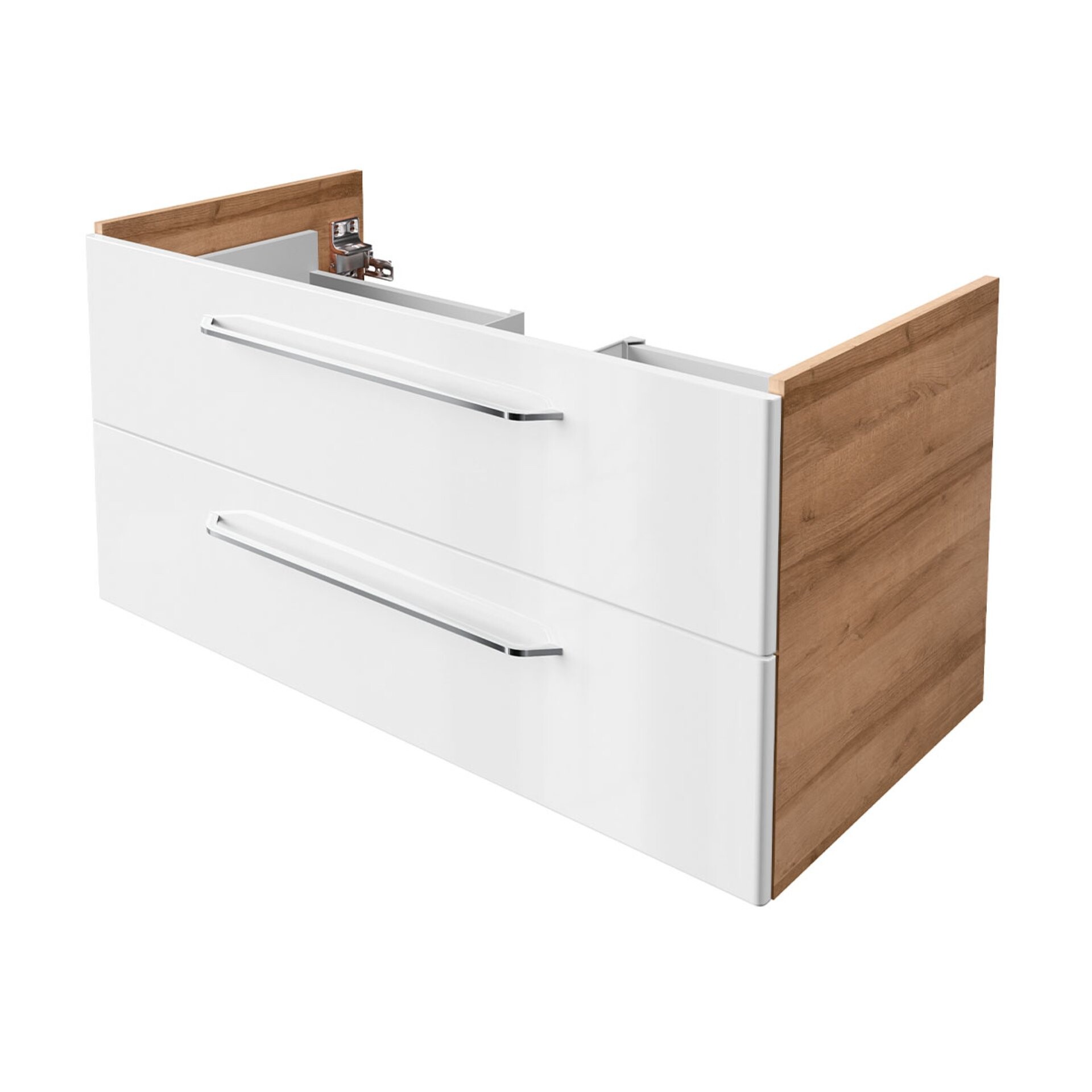 Fackelmann MILANO Waschbeckenunterschrank 100 cm, Braun hell/Weiß Fackelmann MILANO Waschbeckenunterschrank 100 cm, Braun hell/Weiß