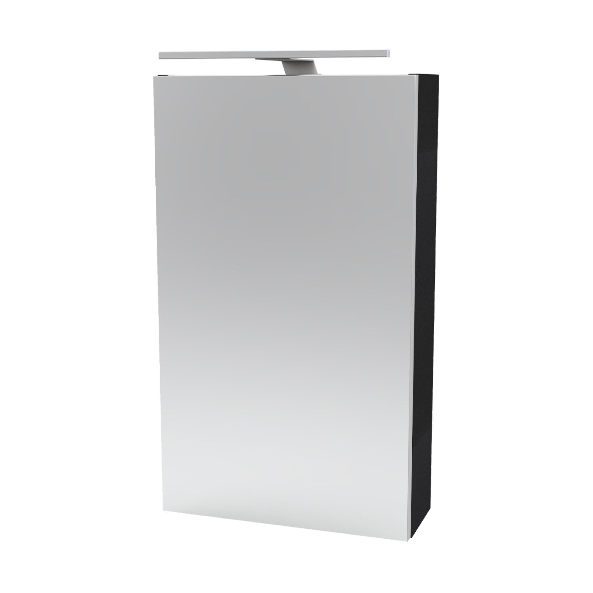 Fackelmann SBC LUNA Gäste-WC Spiegelschrank 40 cm, Anthrazit, rechts Fackelmann SBC LUNA Gäste-WC Spiegelschrank 40 cm, Anthrazit, rechts