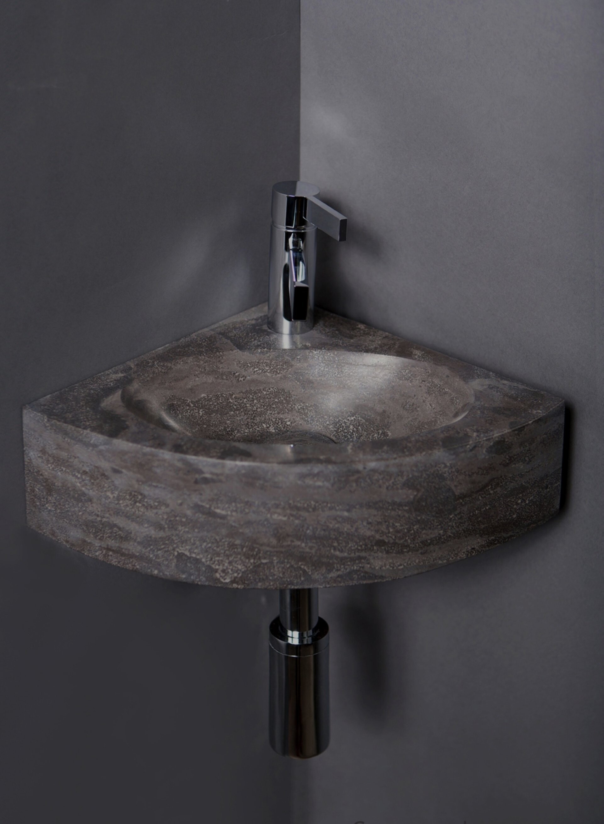 Waschbecken Naturstein TURINO (30 cm) Bluestone, mit Hahnloch, 100021 Waschbecken Naturstein TURINO (30 cm) Bluestone, mit Hahnloch, 100021