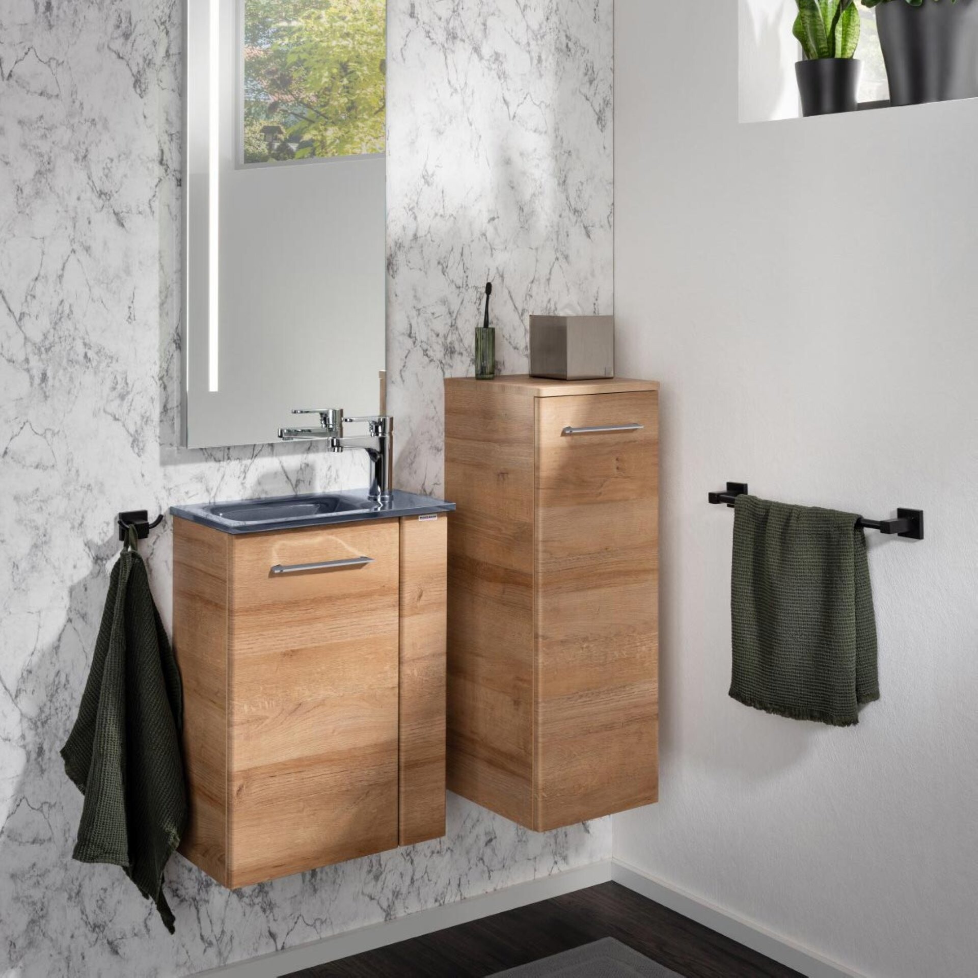 Fackelmann SBC MILANO Waschbeckenunterschrank 45 cm, Braun hell, links Fackelmann SBC MILANO Waschbeckenunterschrank 45 cm, Braun hell, links