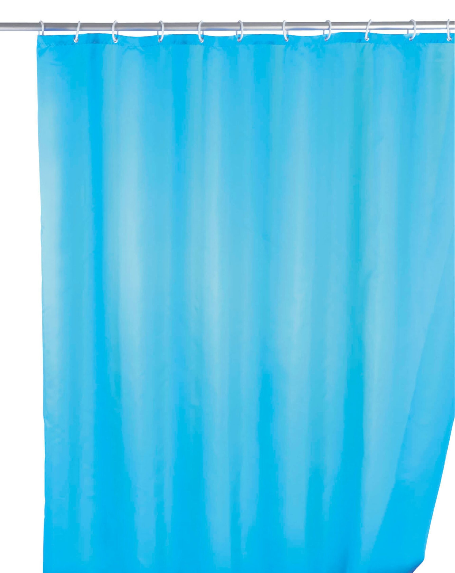 WENKO UNI Duschvorhang 180 x 200 cm, Blau, waschbar WENKO UNI Duschvorhang 180 x 200 cm, Blau, waschbar