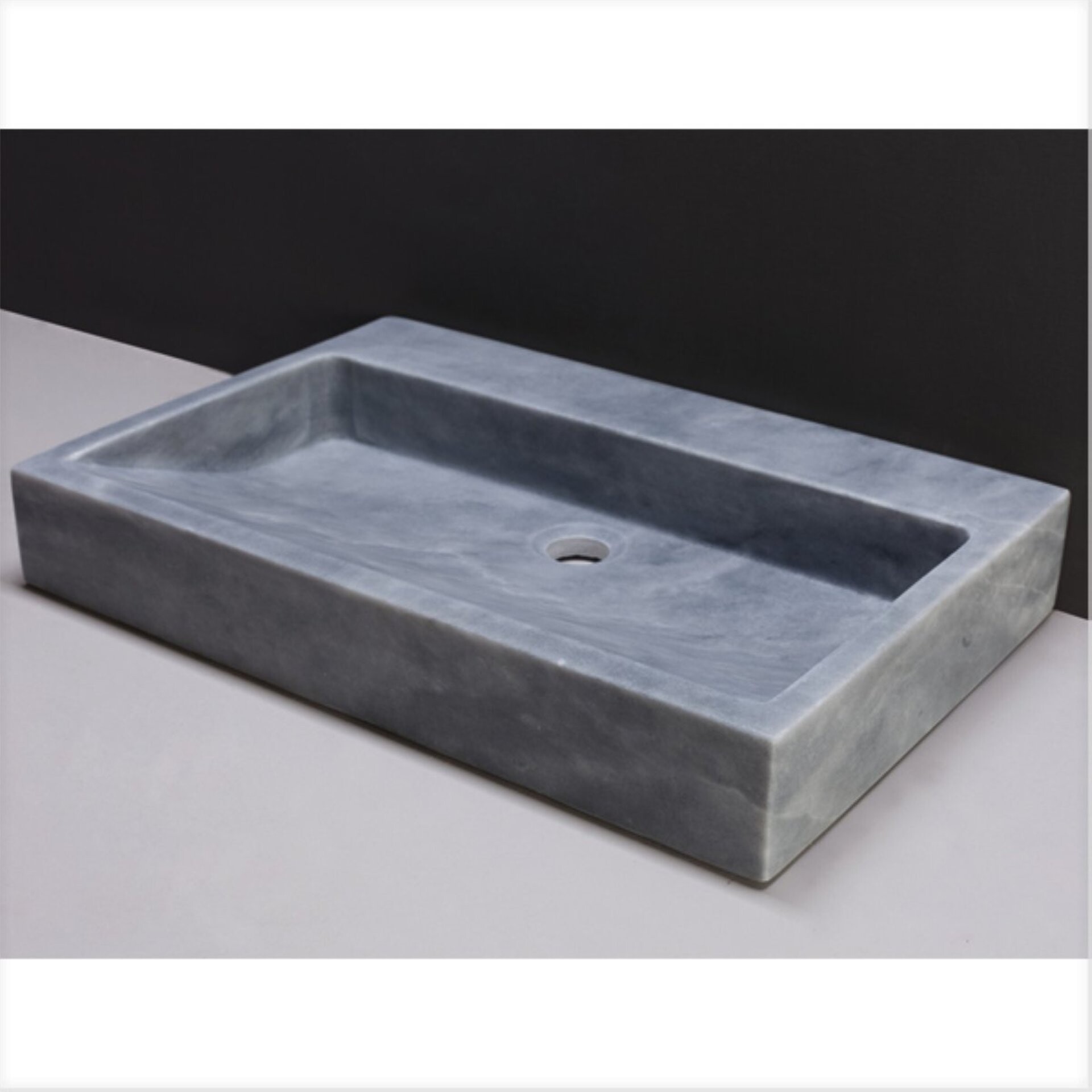 Waschbecken Naturstein PALERMO 60 cm breit, Marmor, mit Hahnloch Waschbecken Naturstein PALERMO 60 cm breit, Marmor, mit Hahnloch