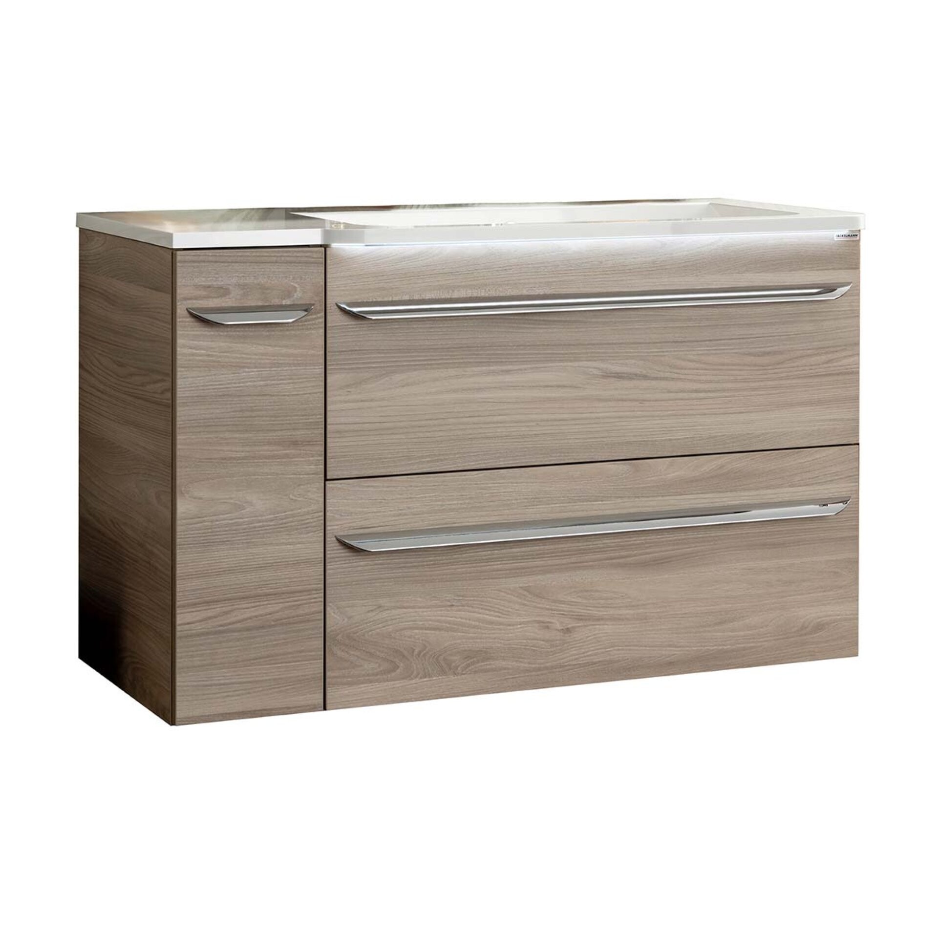 Fackelmann LUXOR Badmöbel Set 3-teilig 100 cm, Braun + Unterschrank links Fackelmann LUXOR Badmöbel Set 3-teilig 100 cm, Braun + Unterschrank links