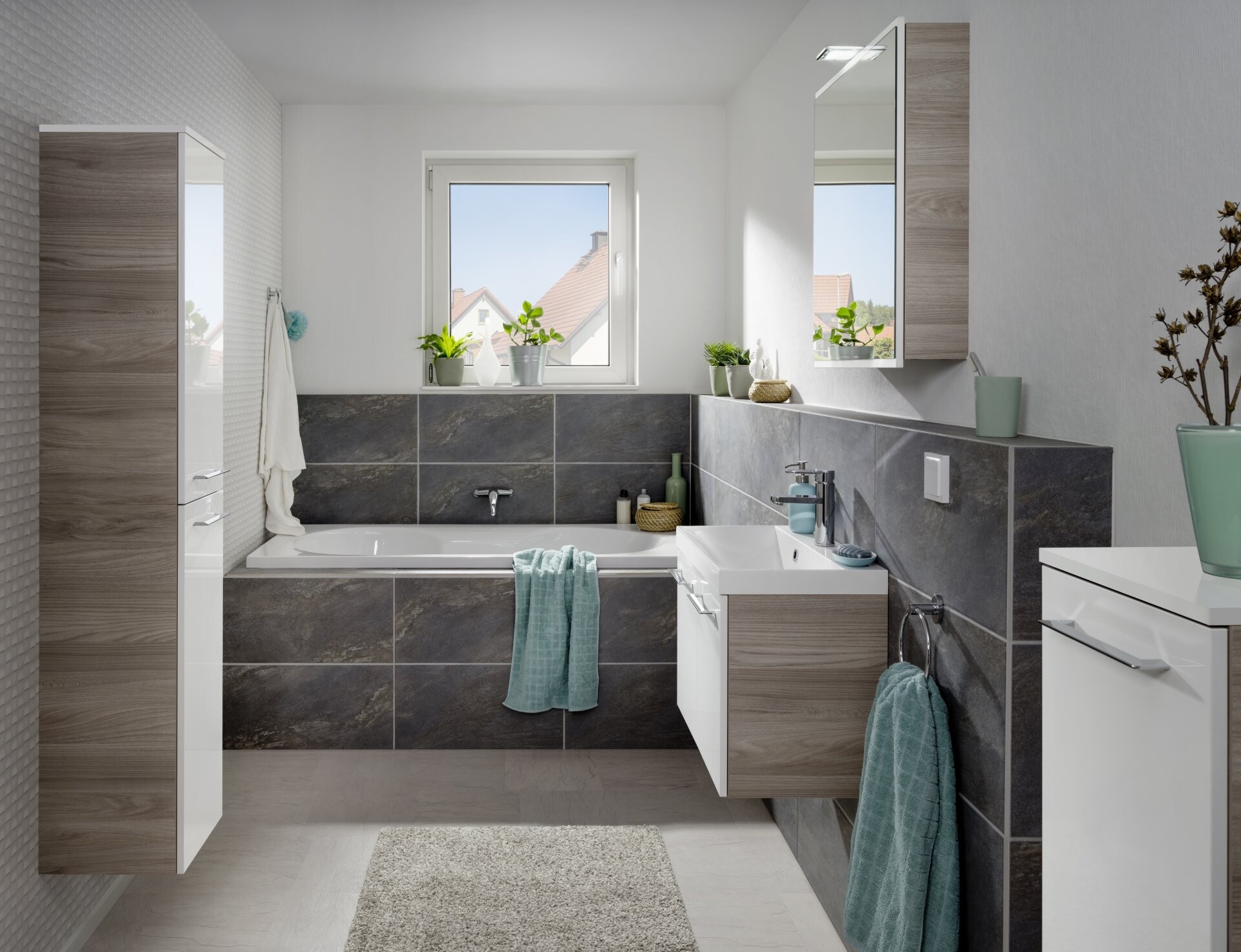 Fackelmann LIMA Badmöbelset 3-teilig, 60 cm breit, Braun/Weiß Fackelmann LIMA Badmöbelset 3-teilig, 60 cm breit, Braun/Weiß