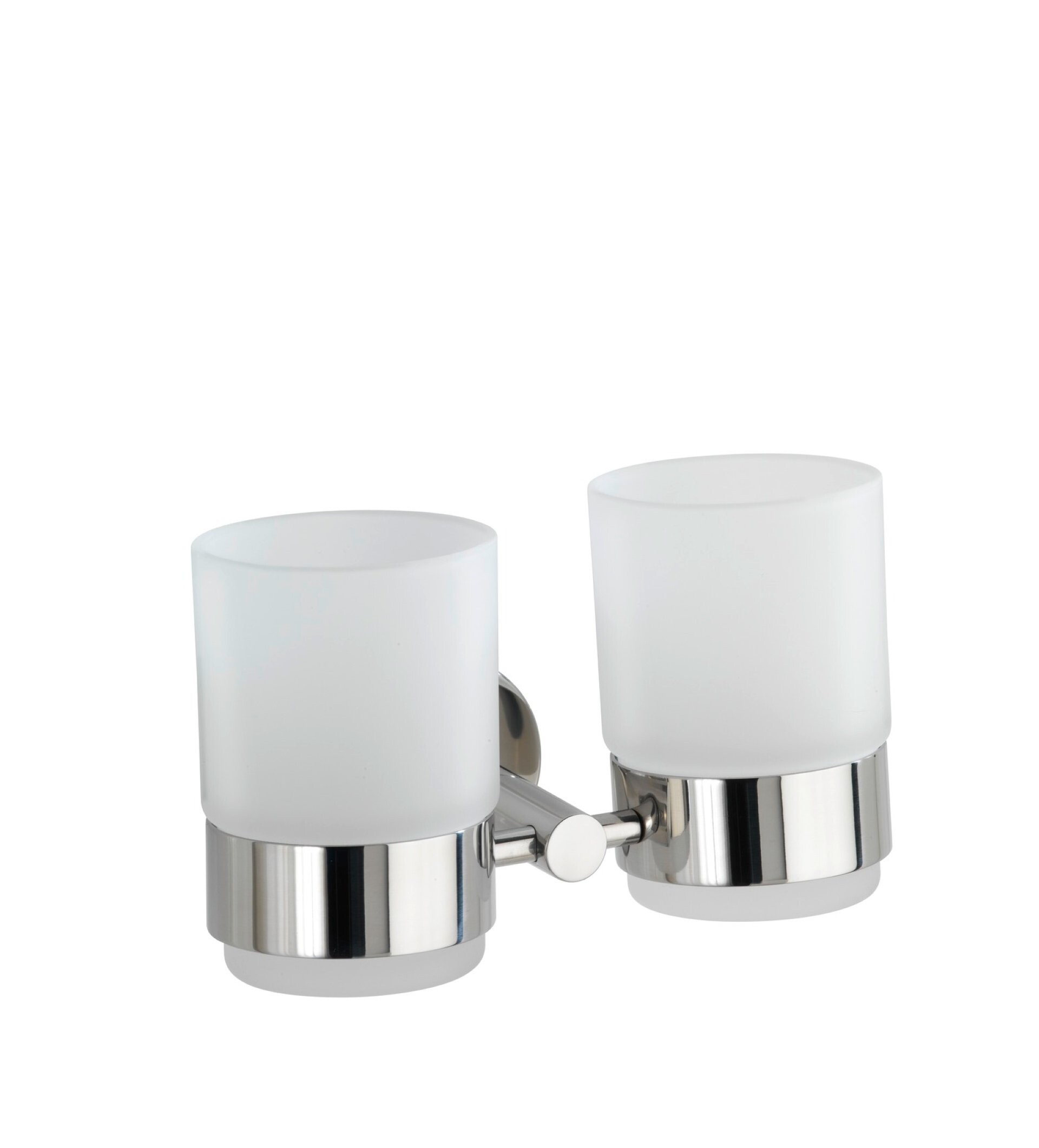 WENKO DUO BOSIO Zahnputzbecher, Chrom glänzend, mit Halter WENKO DUO BOSIO Zahnputzbecher, Chrom glänzend, mit Halter