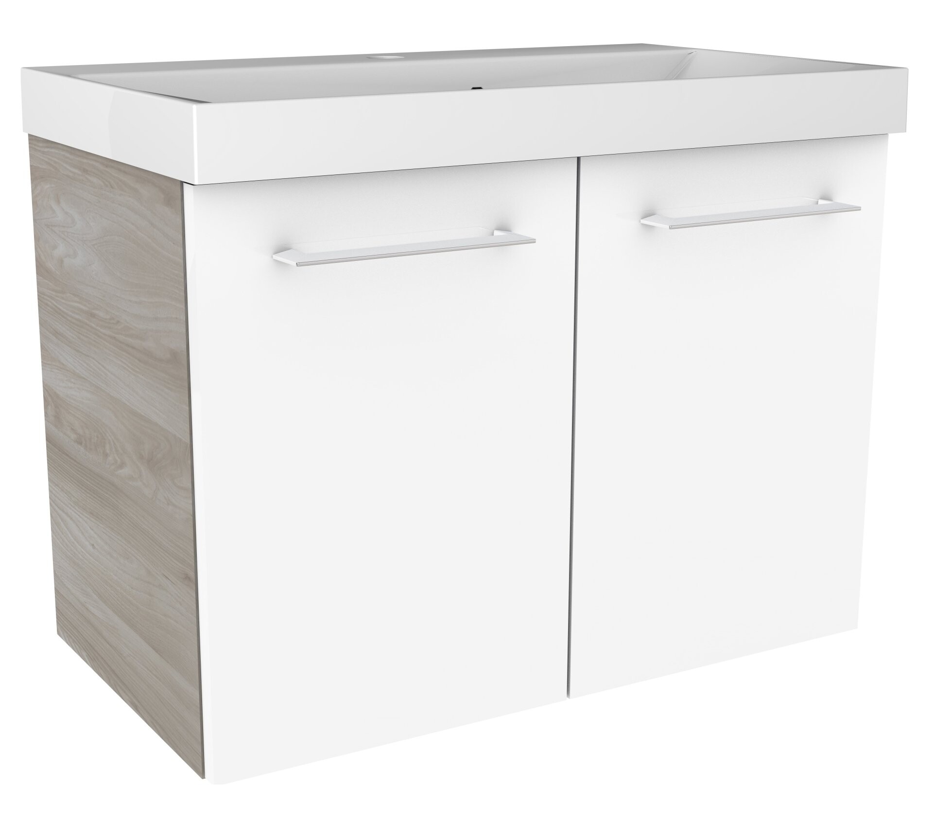 Fackelmann LIMA Badmöbelset 2-teilig, 60 cm breit, Braun/Weiß Fackelmann LIMA Badmöbelset 2-teilig, 60 cm breit, Braun/Weiß