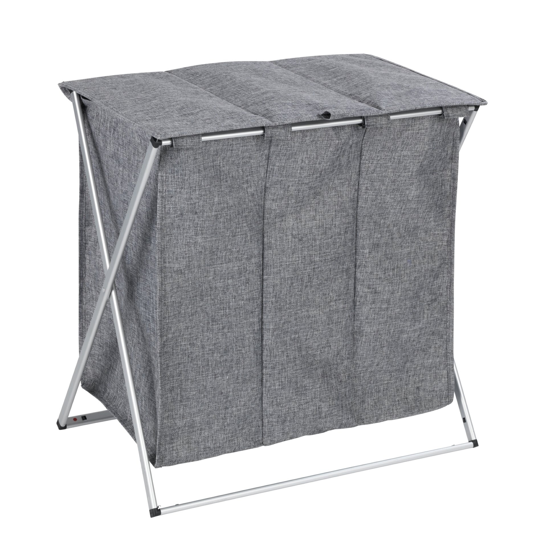 WENKO TRIO Wäschesammler 118 Liter, Grau