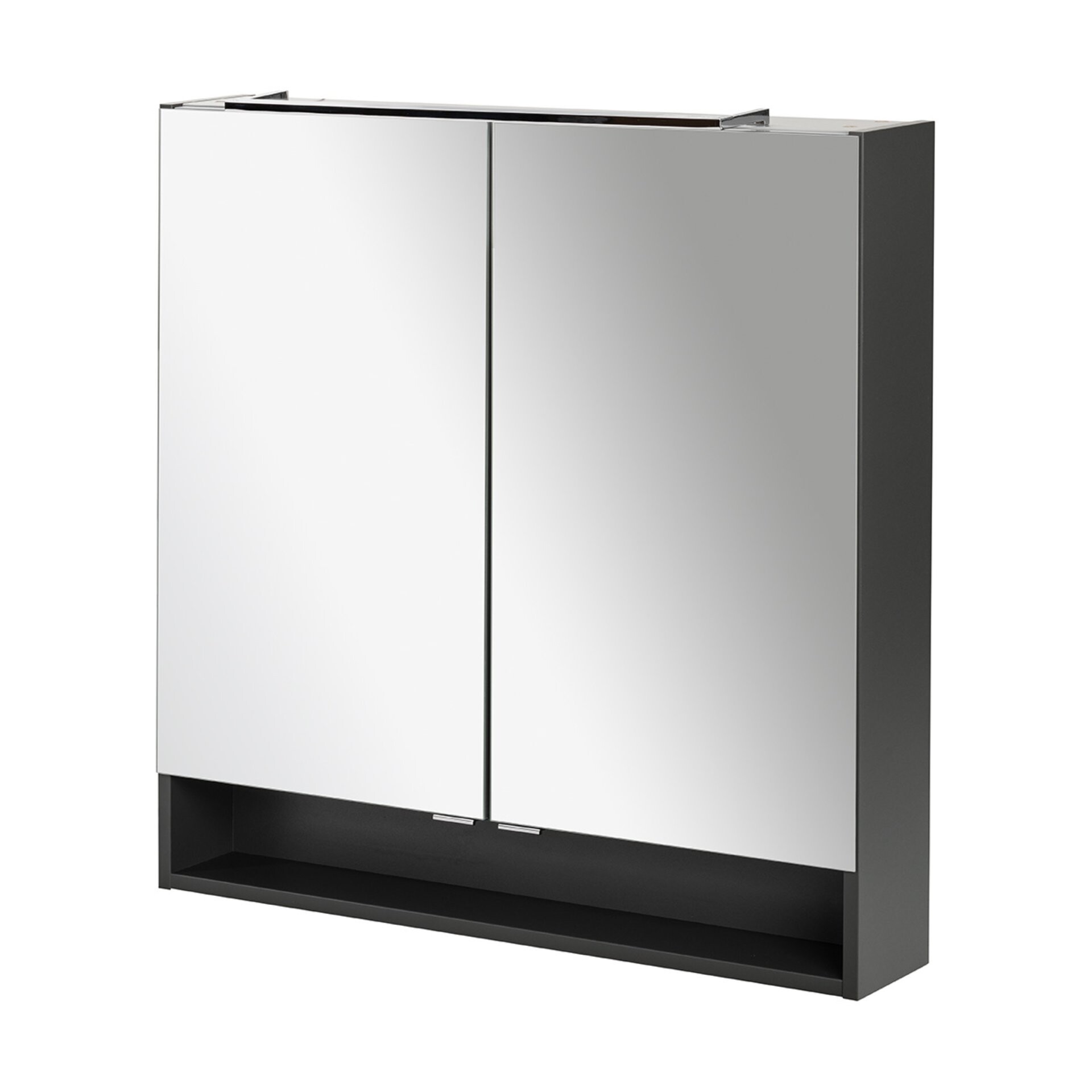 Fackelmann LUNA Spiegelschrank 80cm, Schwarz/Anthrazit Fackelmann LUNA Spiegelschrank 80cm, Schwarz/Anthrazit