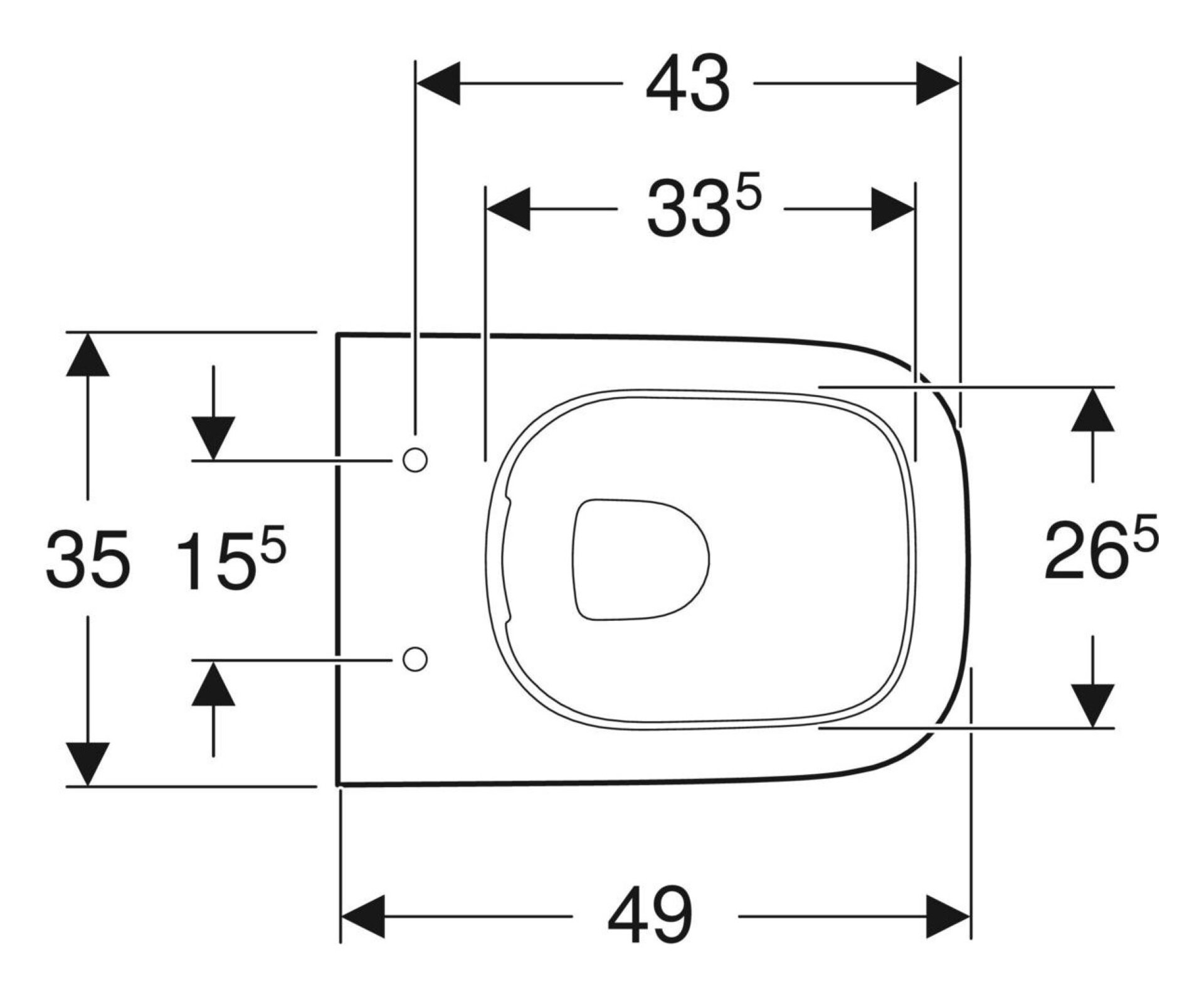 GEBERIT SMYLE SQUARE Tiefspül-WC 49 cm, Weiß, spülrandlos, wandhängend, KeraTect GEBERIT SMYLE SQUARE Tiefspül-WC 49 cm, Weiß, spülrandlos, wandhängend, KeraTect