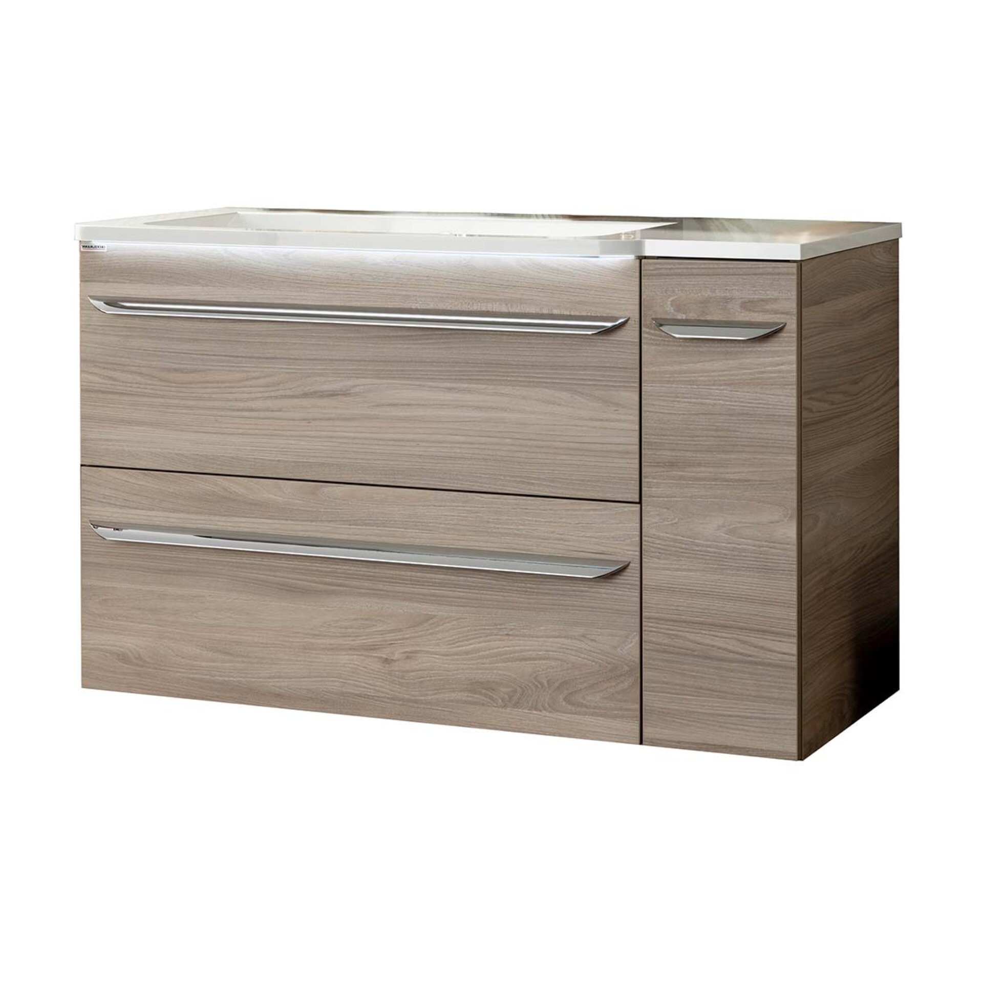 Fackelmann LUXOR Badmöbel Set 3-teilig 100 cm, Braun + Unterschrank rechts Fackelmann LUXOR Badmöbel Set 3-teilig 100 cm, Braun + Unterschrank rechts