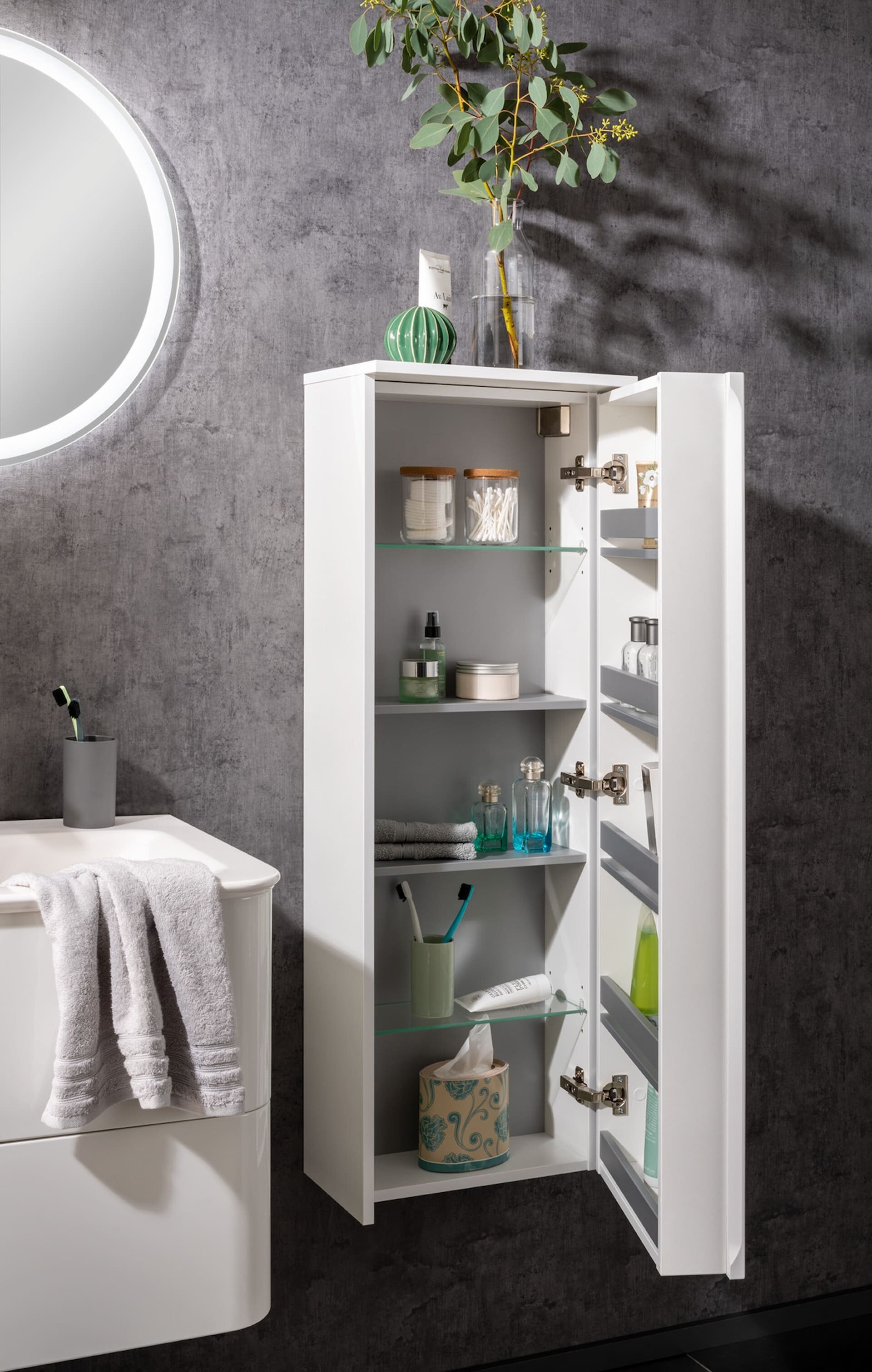 Lanzet Kofferschrank 40,5 cm, Weiß, rechts Lanzet Kofferschrank 40,5 cm, Weiß, rechts