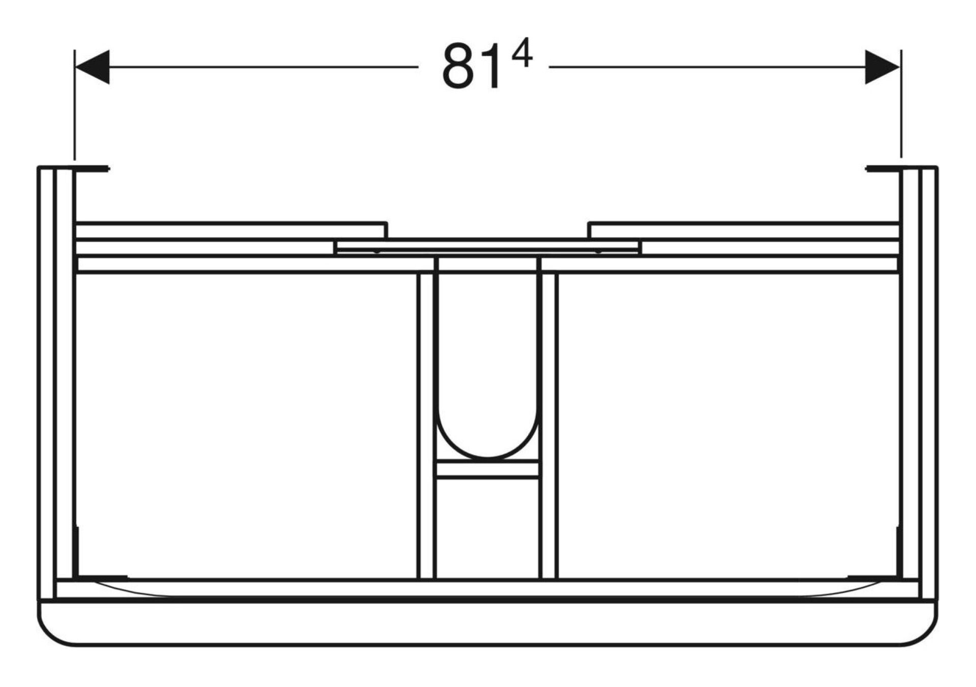 GEBERIT SMYLE SQUARE Waschbeckenunterschrank 88,4 cm breit, Braun dunkel GEBERIT SMYLE SQUARE Waschbeckenunterschrank 88,4 cm breit, Braun dunkel