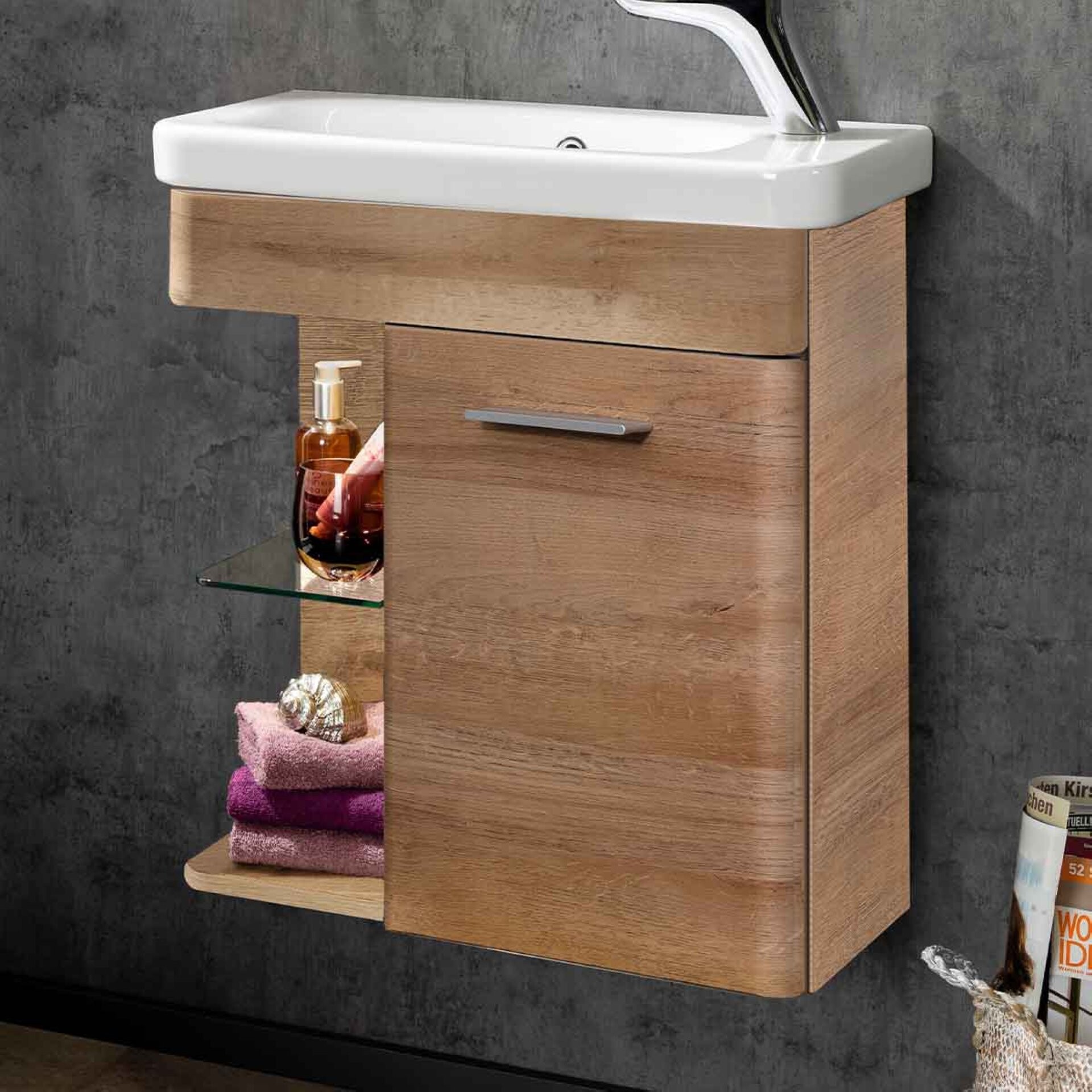 Lanzet K8 Gäste WC Set 60cm Hellbraun