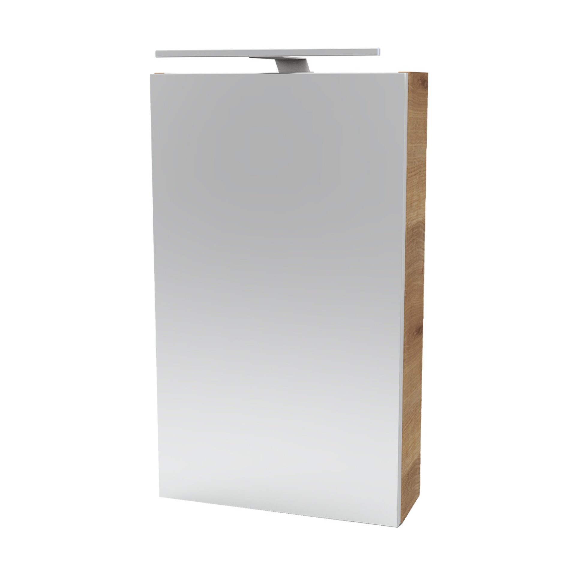 Fackelmann SBC MILANO Gäste-WC Spiegelschrank 40 cm, Braun hell, links Fackelmann SBC MILANO Gäste-WC Spiegelschrank 40 cm, Braun hell, links