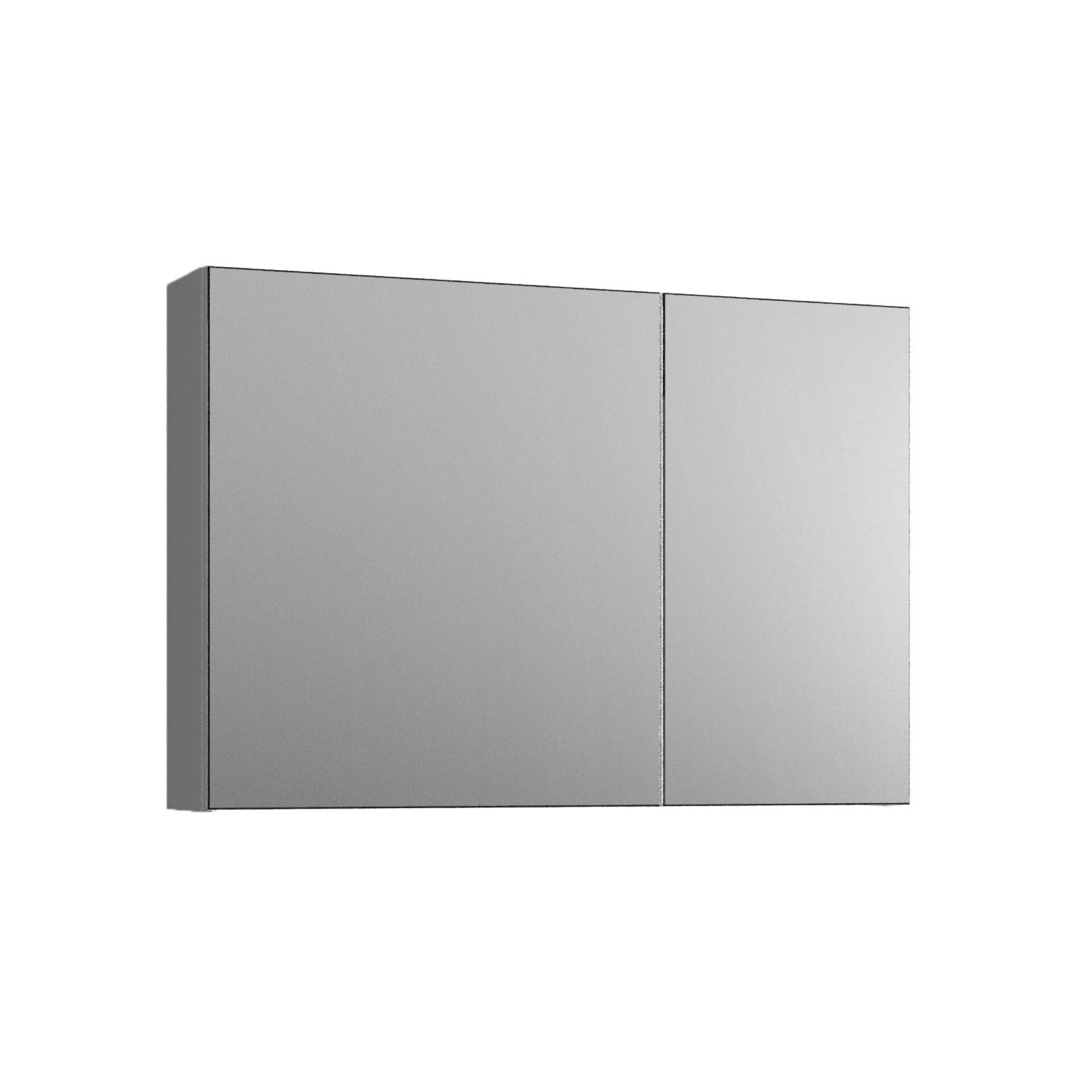 BADEDU GERS Spiegelschrank 80 cm breit, Grau