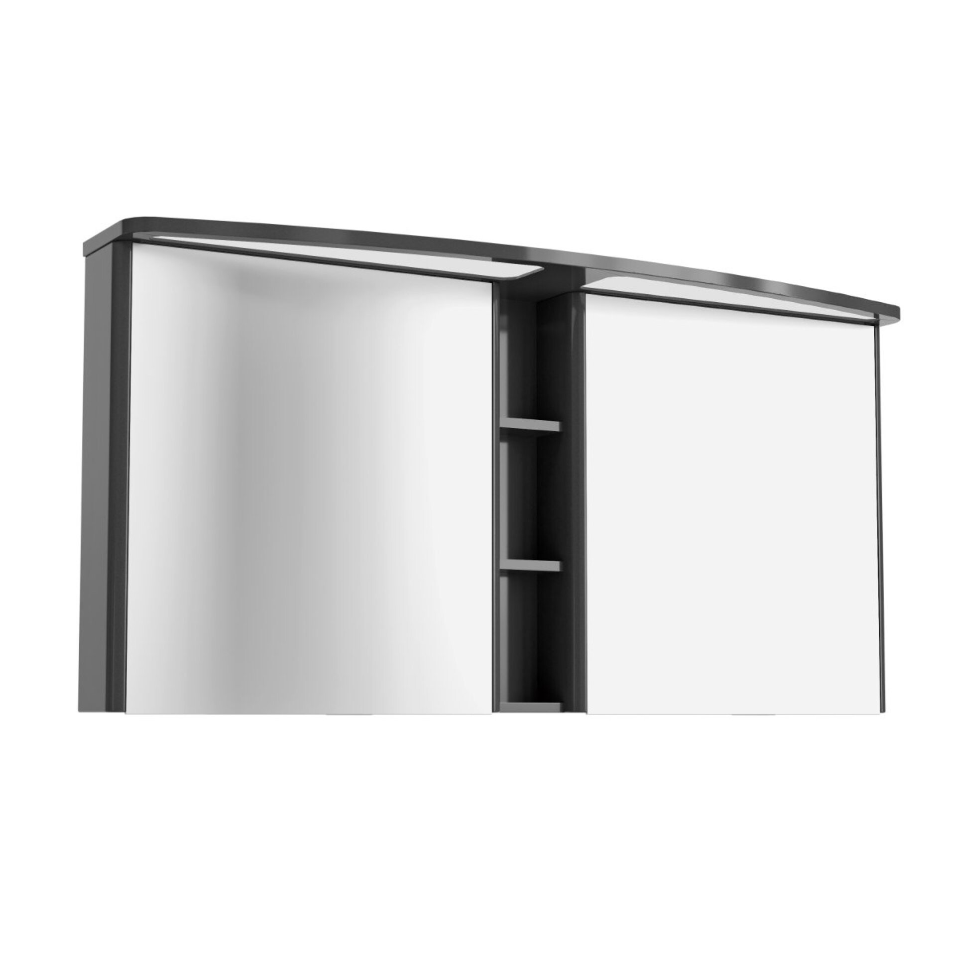 Lanzet CLASSICO Spiegelschrank 140 cm, Anthrazit