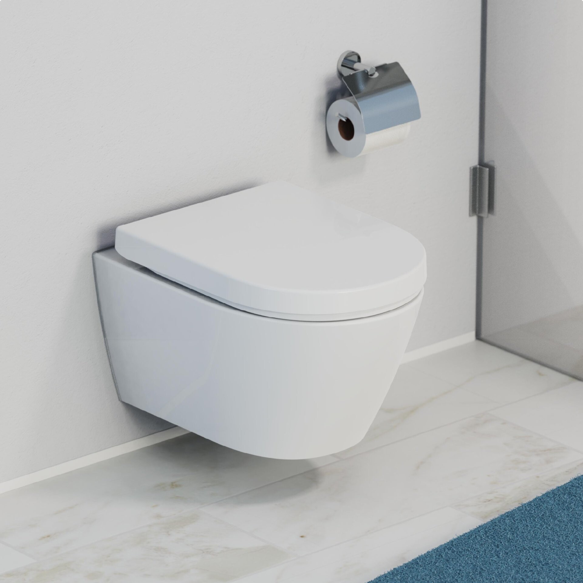 SCHÜTTE D-FORM WHITE WC-Sitz, Kunststoff, mit Absenkautomatik und Schnellverschluss SCHÜTTE D-FORM WHITE WC-Sitz, Kunststoff, mit Absenkautomatik und Schnellverschluss