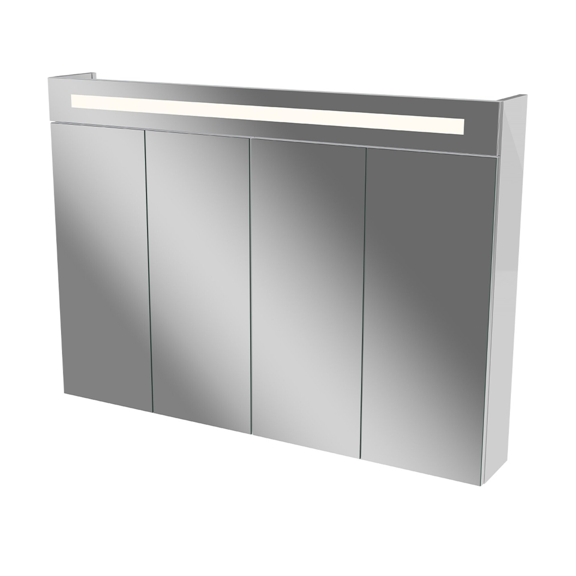 Fackelmann LED Spiegelschrank TWINDY 110 cm, Weiß, Falttüren Fackelmann LED Spiegelschrank TWINDY 110 cm, Weiß, Falttüren