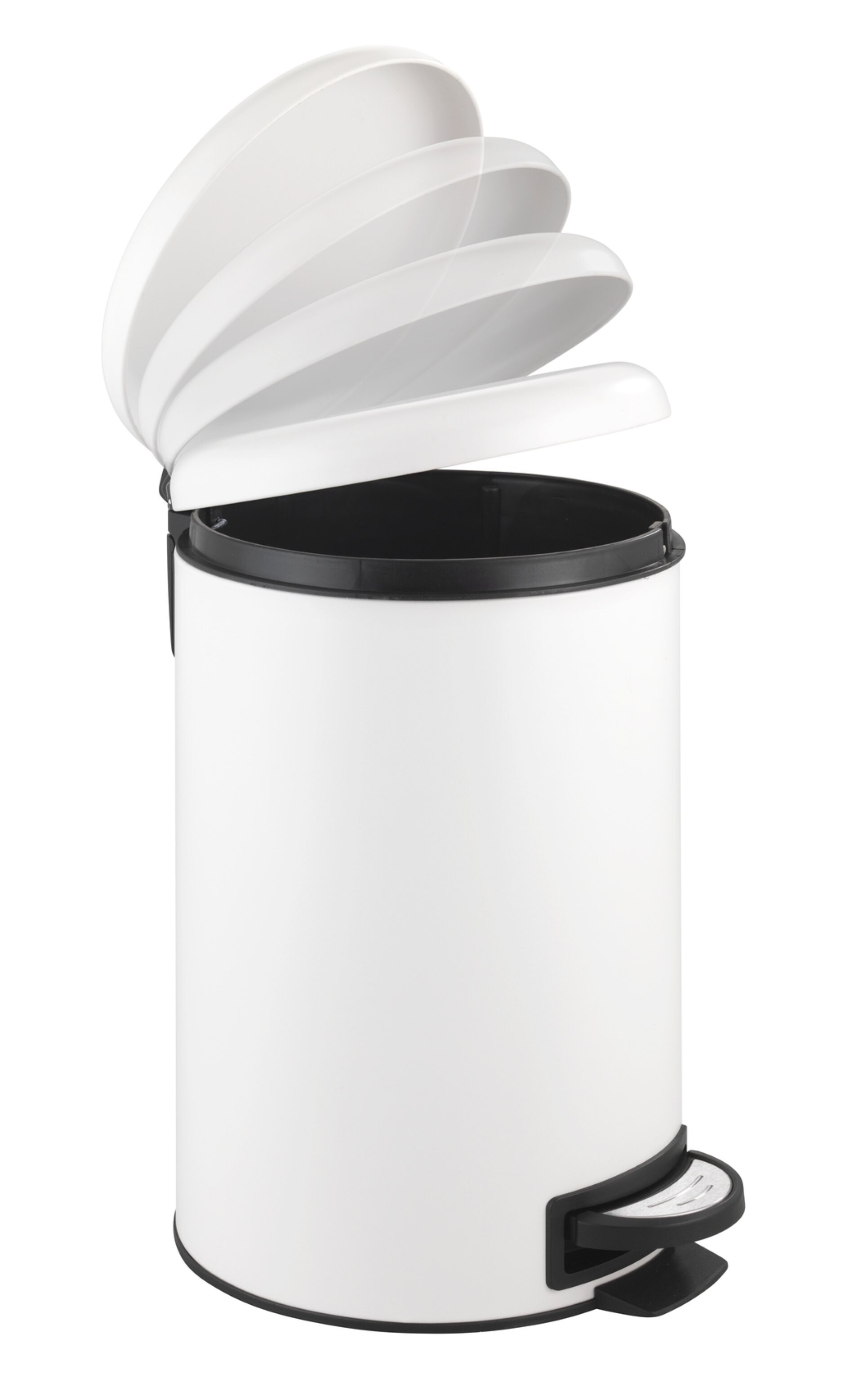 WENKO LEMAN Kosmetikeimer 12 Liter, Weiß, Easy Close