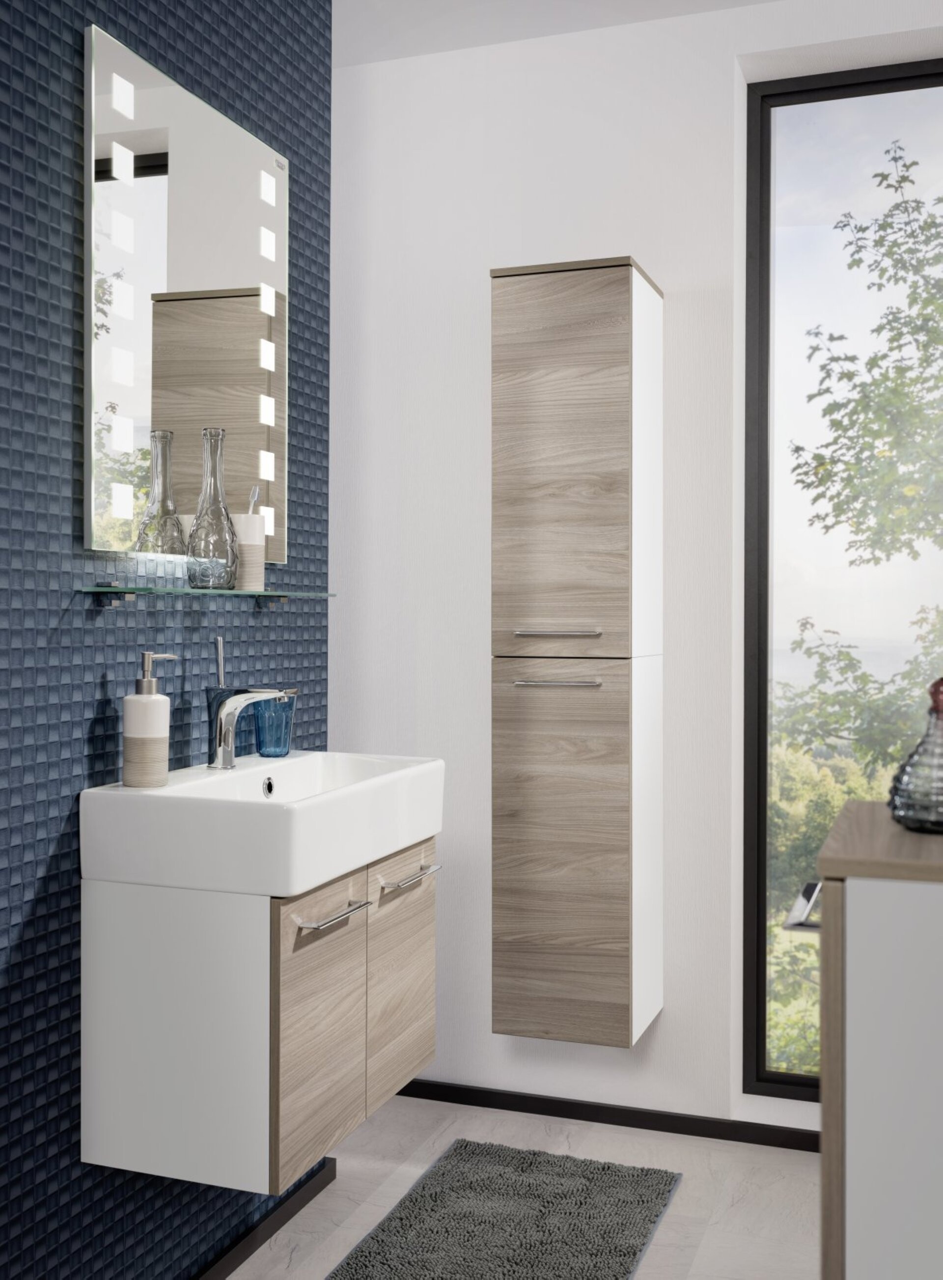 Fackelmann LIMA Hochschrank 30 cm, Weiß/Braun Fackelmann LIMA Hochschrank 30 cm, Weiß/Braun