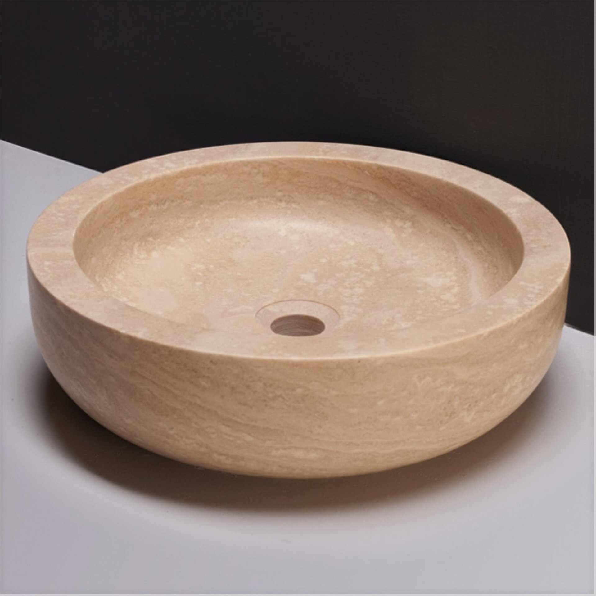 Waschbecken Naturstein VERONA (40 cm) Travertin, 100008 Waschbecken Naturstein VERONA (40 cm) Travertin, 100008