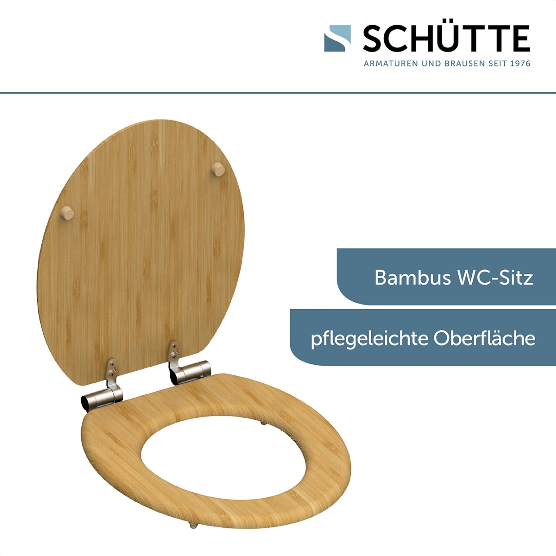 Schütte Bambus WC-Sitz, mit Absenkautomatik Schütte Bambus WC-Sitz, mit Absenkautomatik