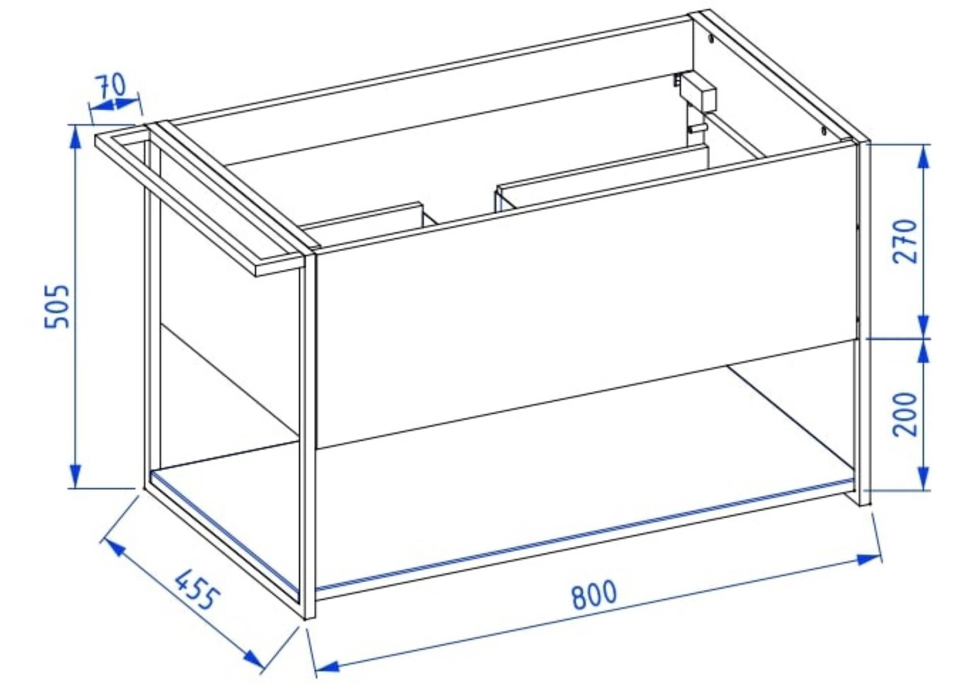 BADEDU DUNA Waschbecken mit Unterschrank 82 cm breit, Grün, Waschbecken Keramik Weiß